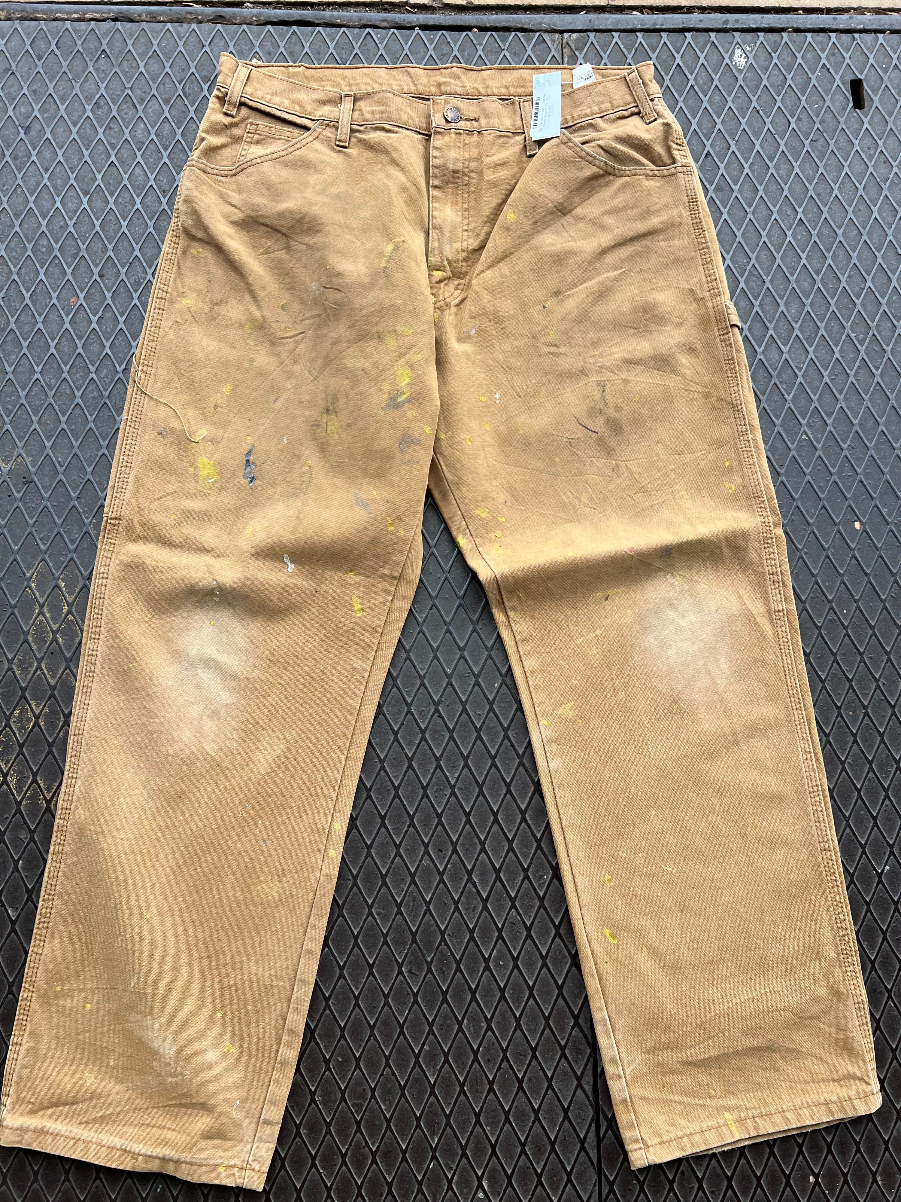 36 - Dickies Brown Carpenter Pants Marks P115