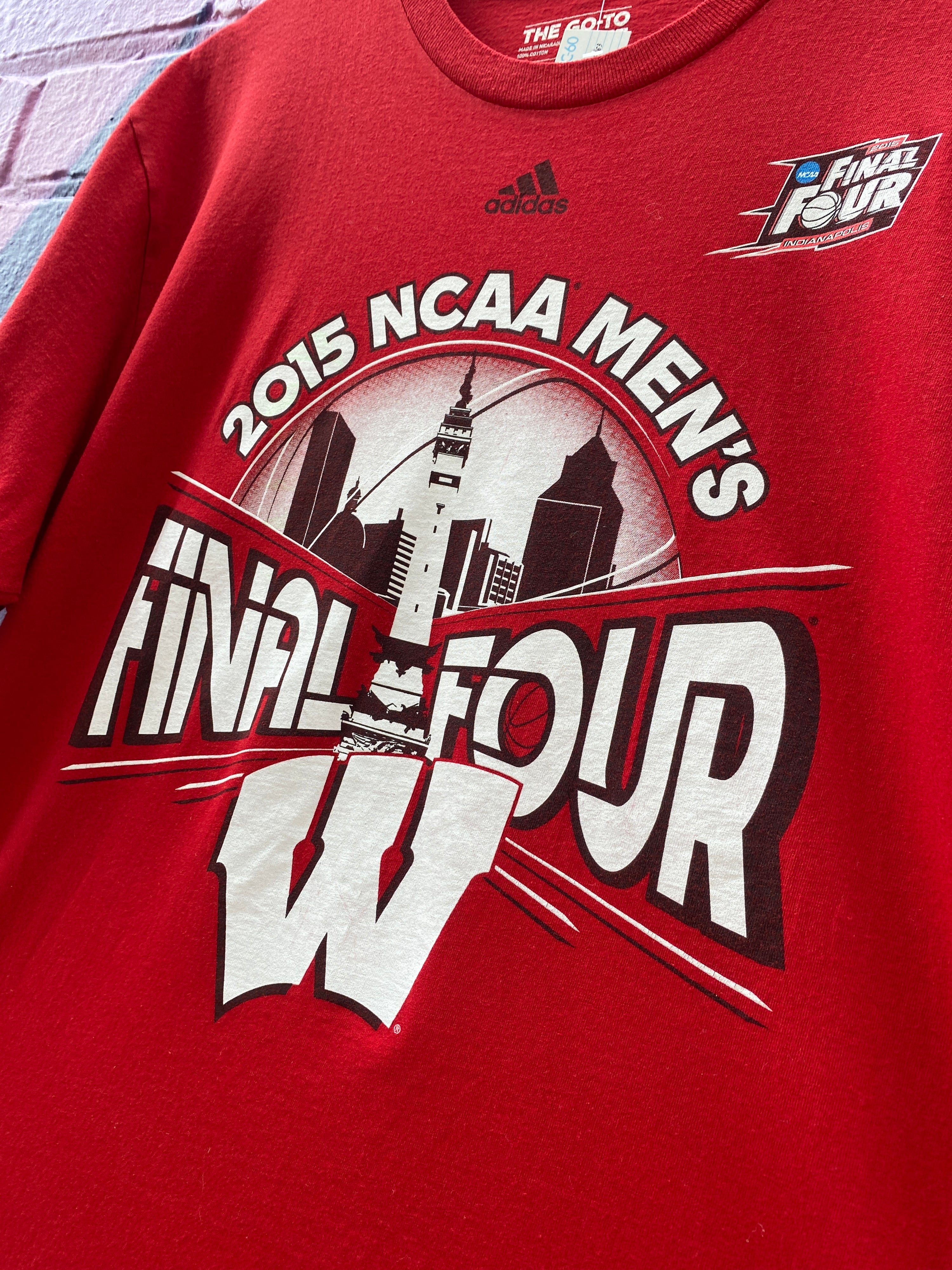 L - Adidas 2015 NCAA Men's Final Four Red Tee