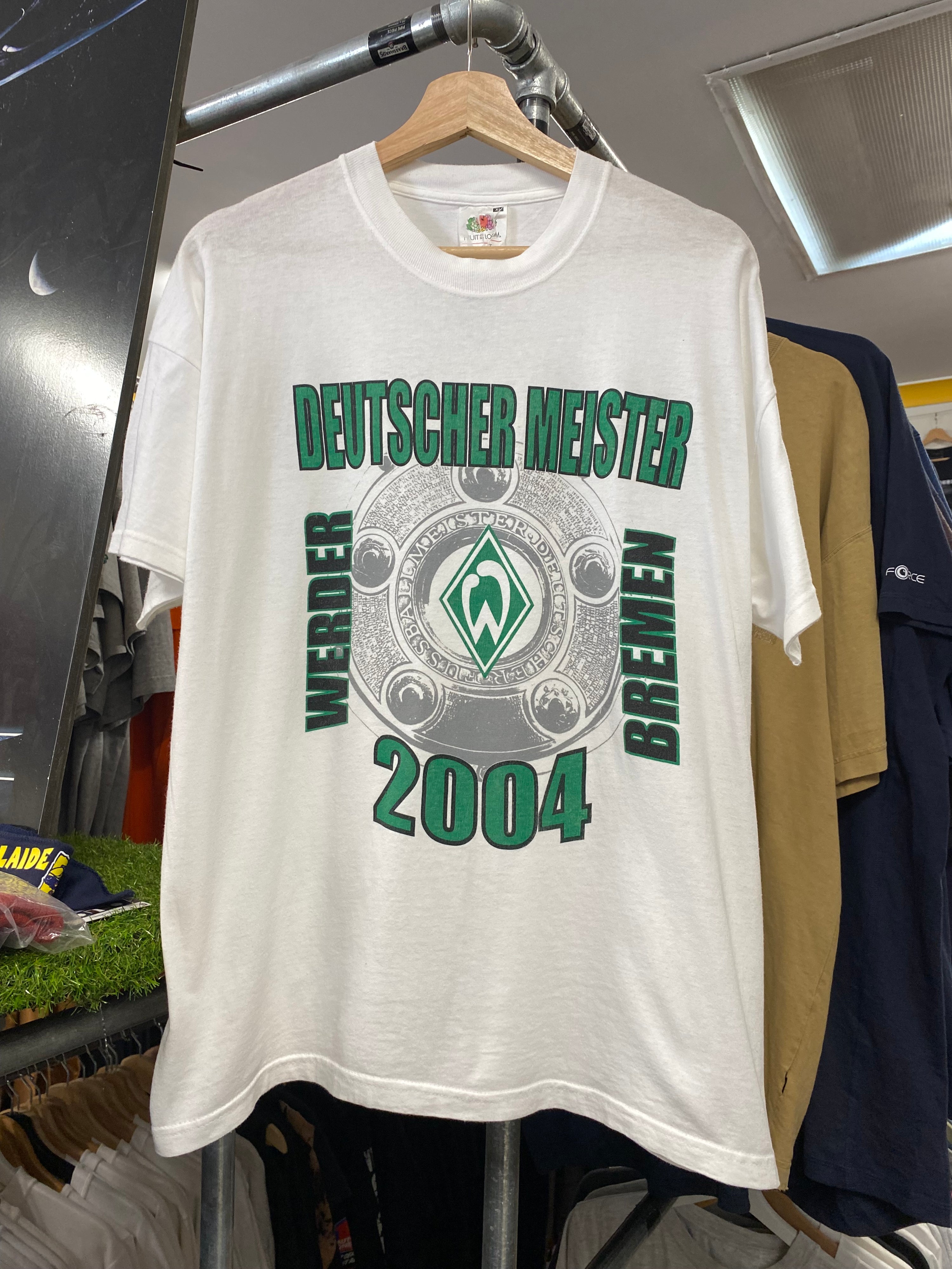 XL - 2004 Werder Bremen Deutscher Meister White Tee