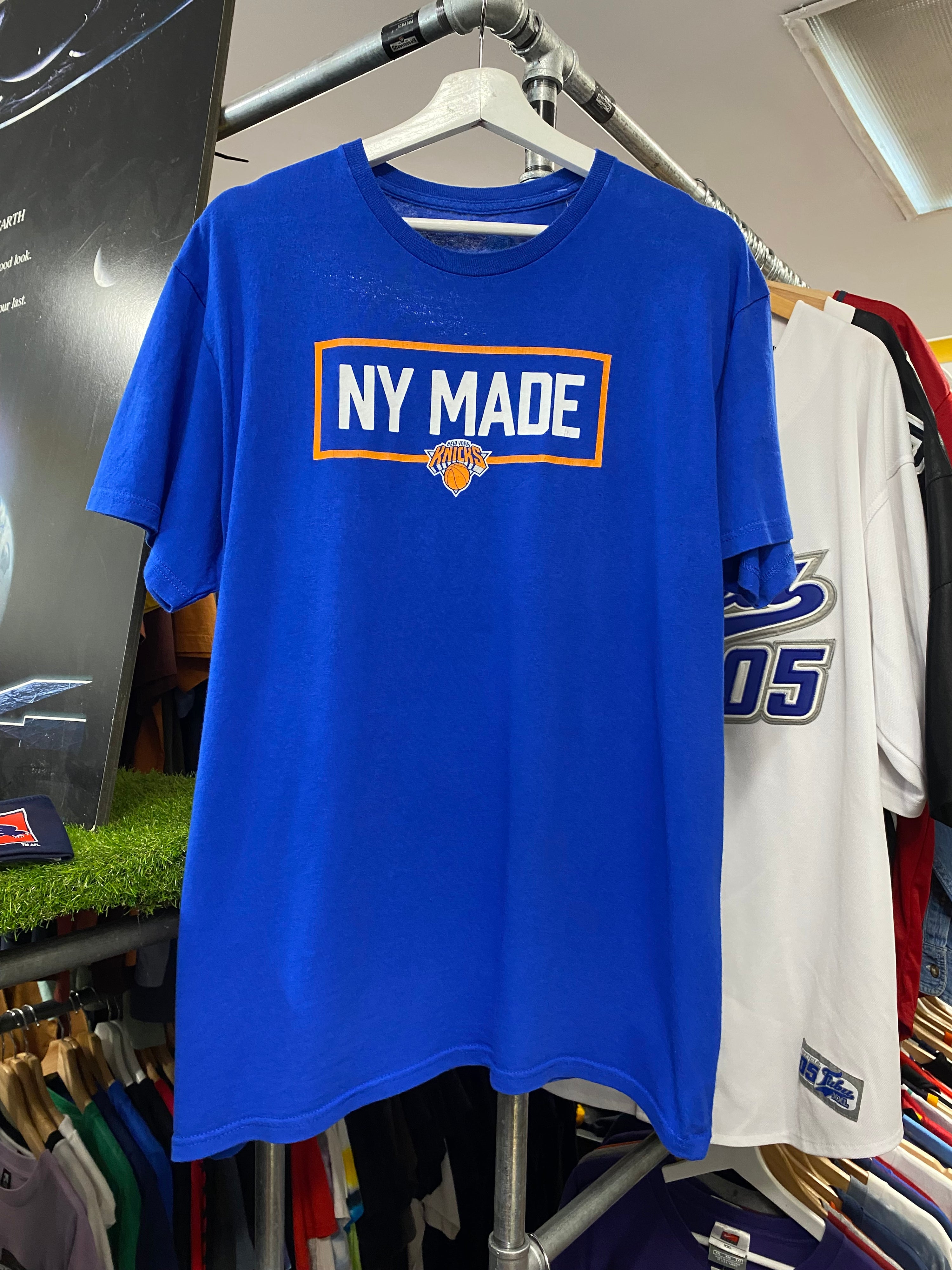 L - NY Knicks NY Made Blue Tee