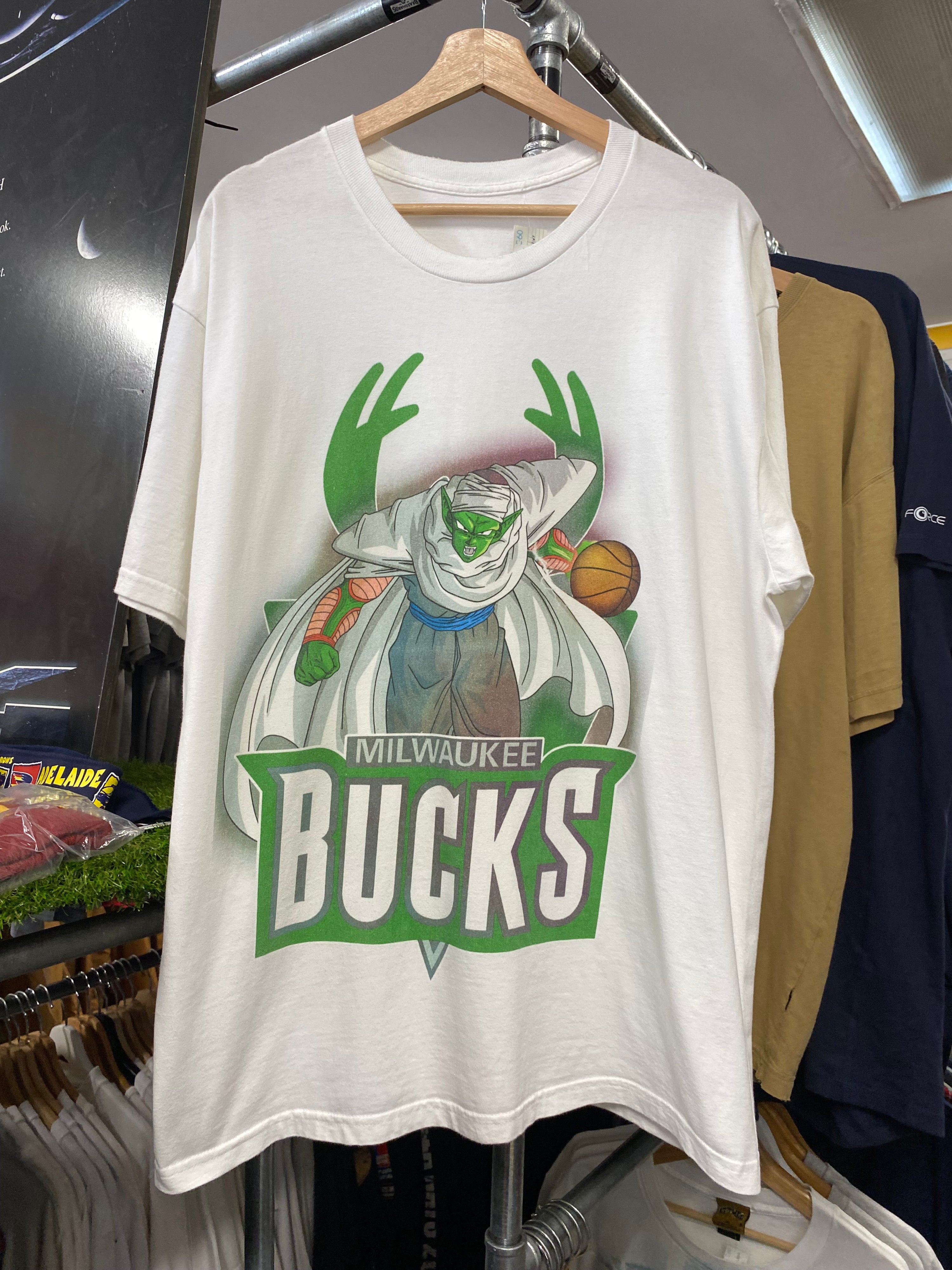 XL - Milwaukee Bucks x DBZ Piccolo White Tee
