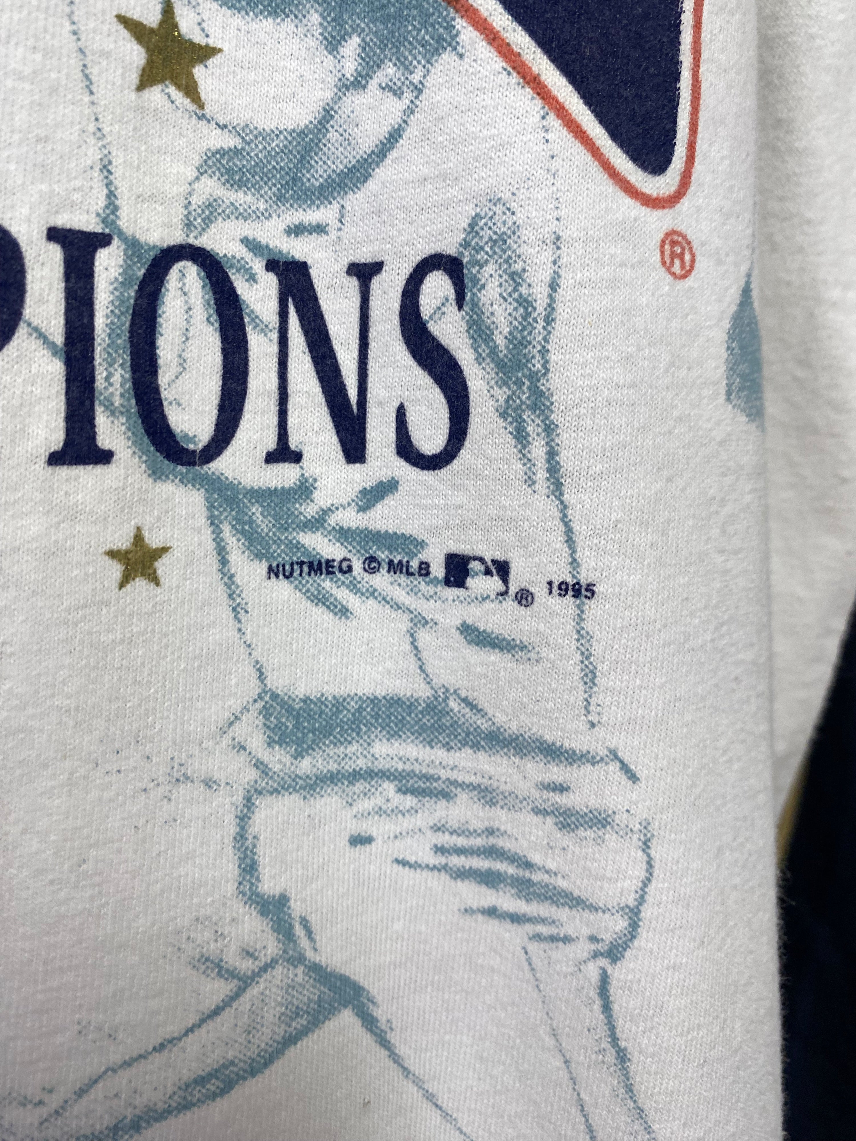 L - 1995 Braves MLB World Champions All Over Print Tee