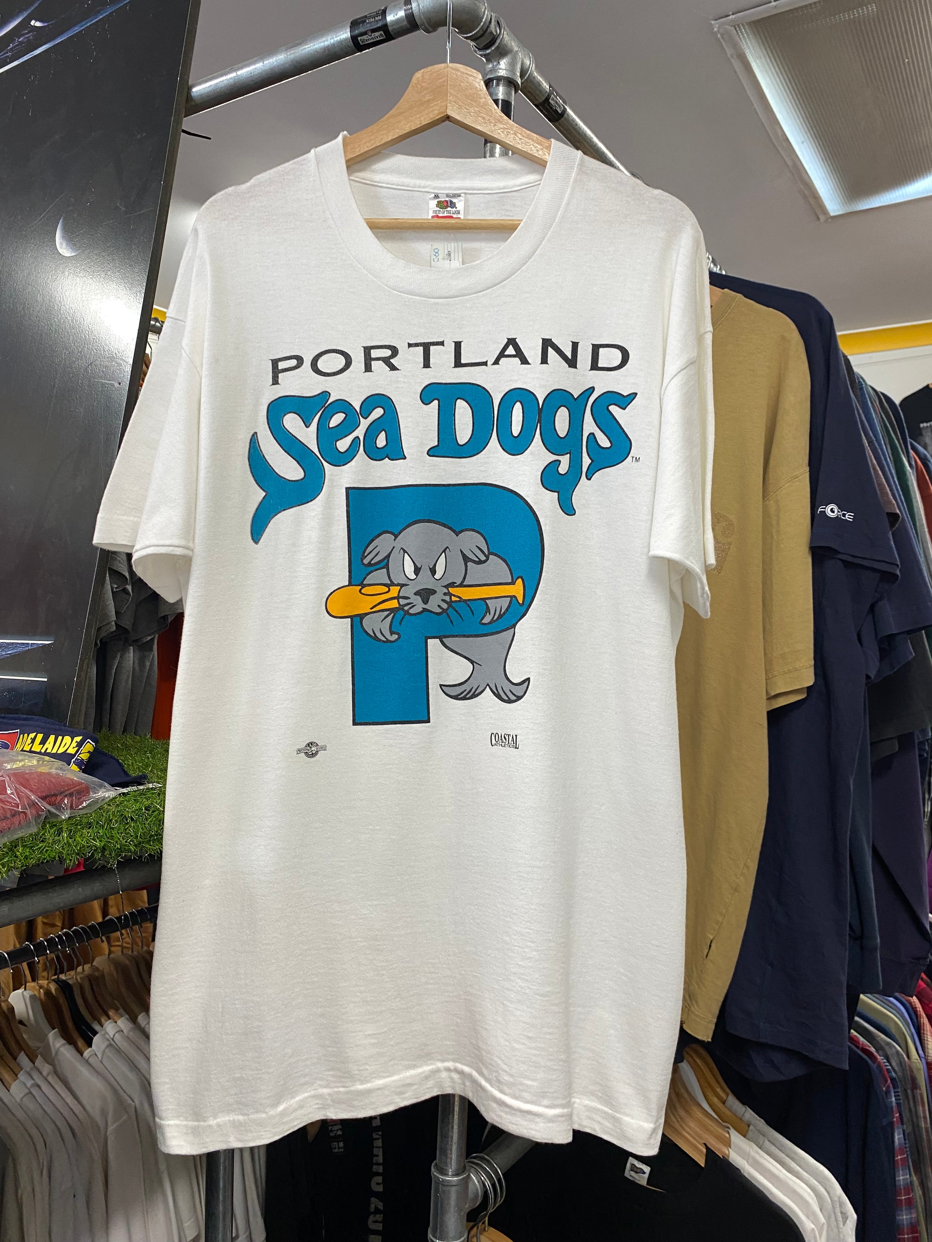 XL - 1990s Portland Sea Dogs MLB WhiteTee