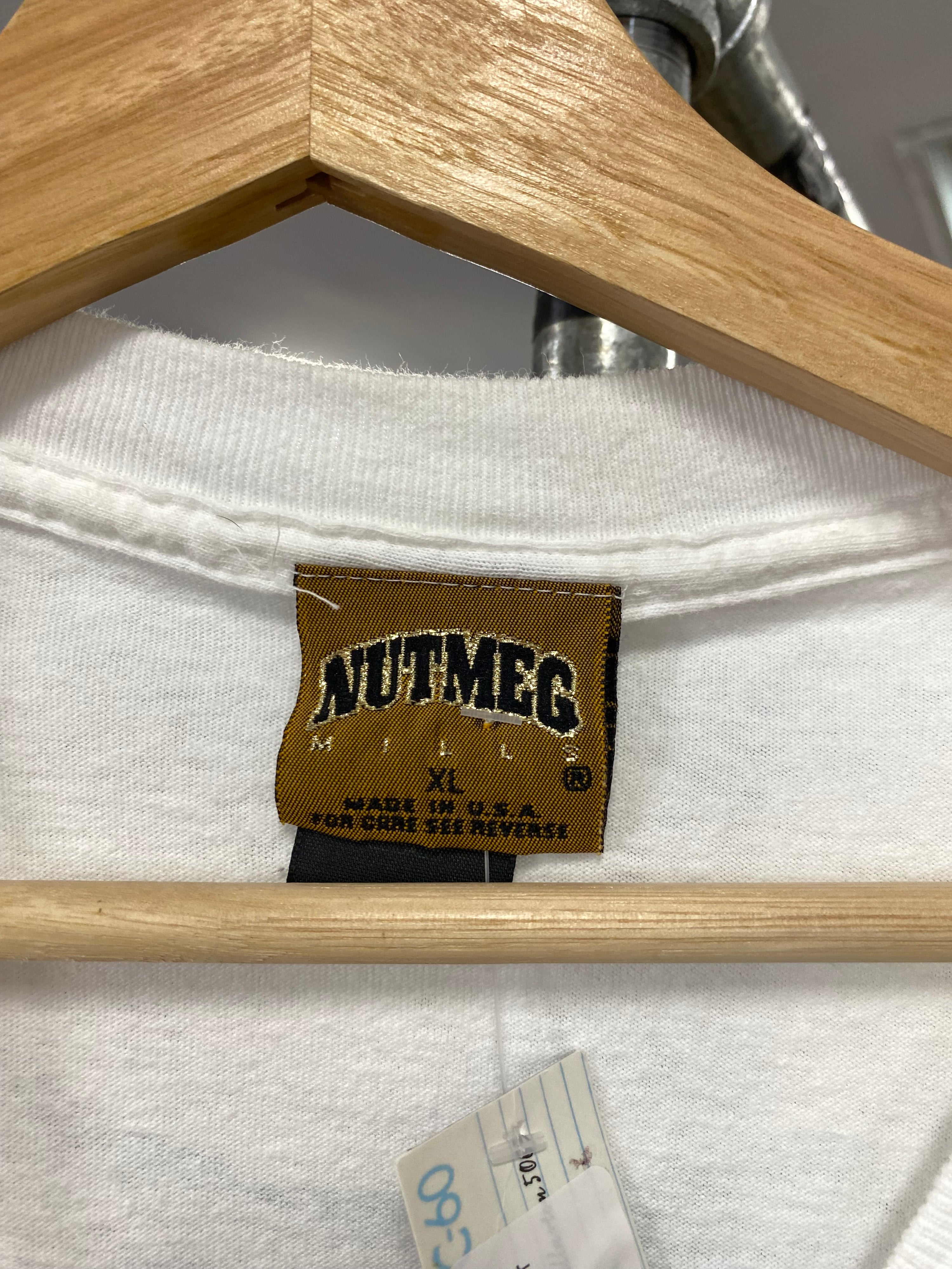 XL - Vintage NUTMEG All Over Print Backetball Tee