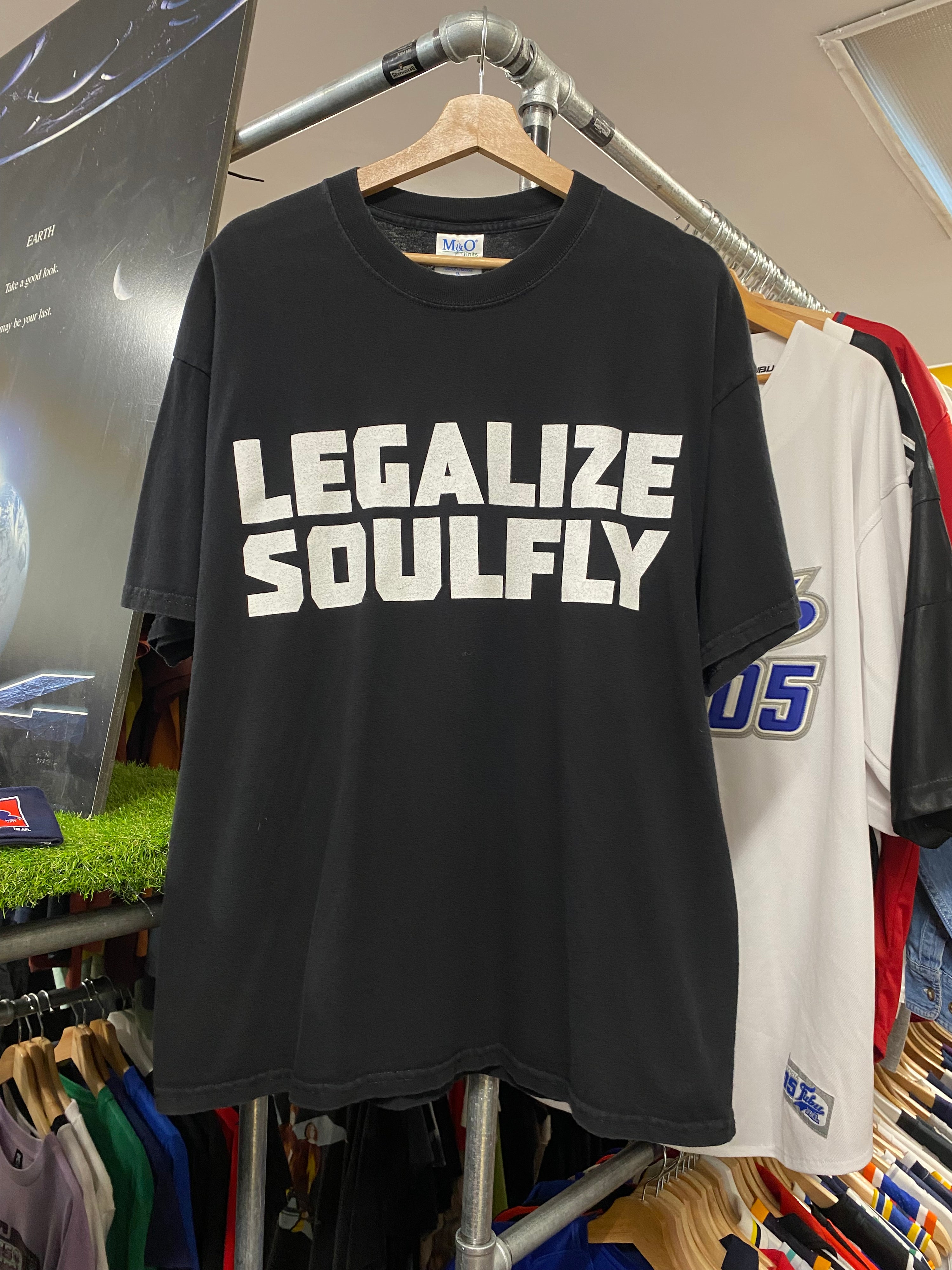 XL - 2002 Legalize Soulfly Double Sided Black Tee