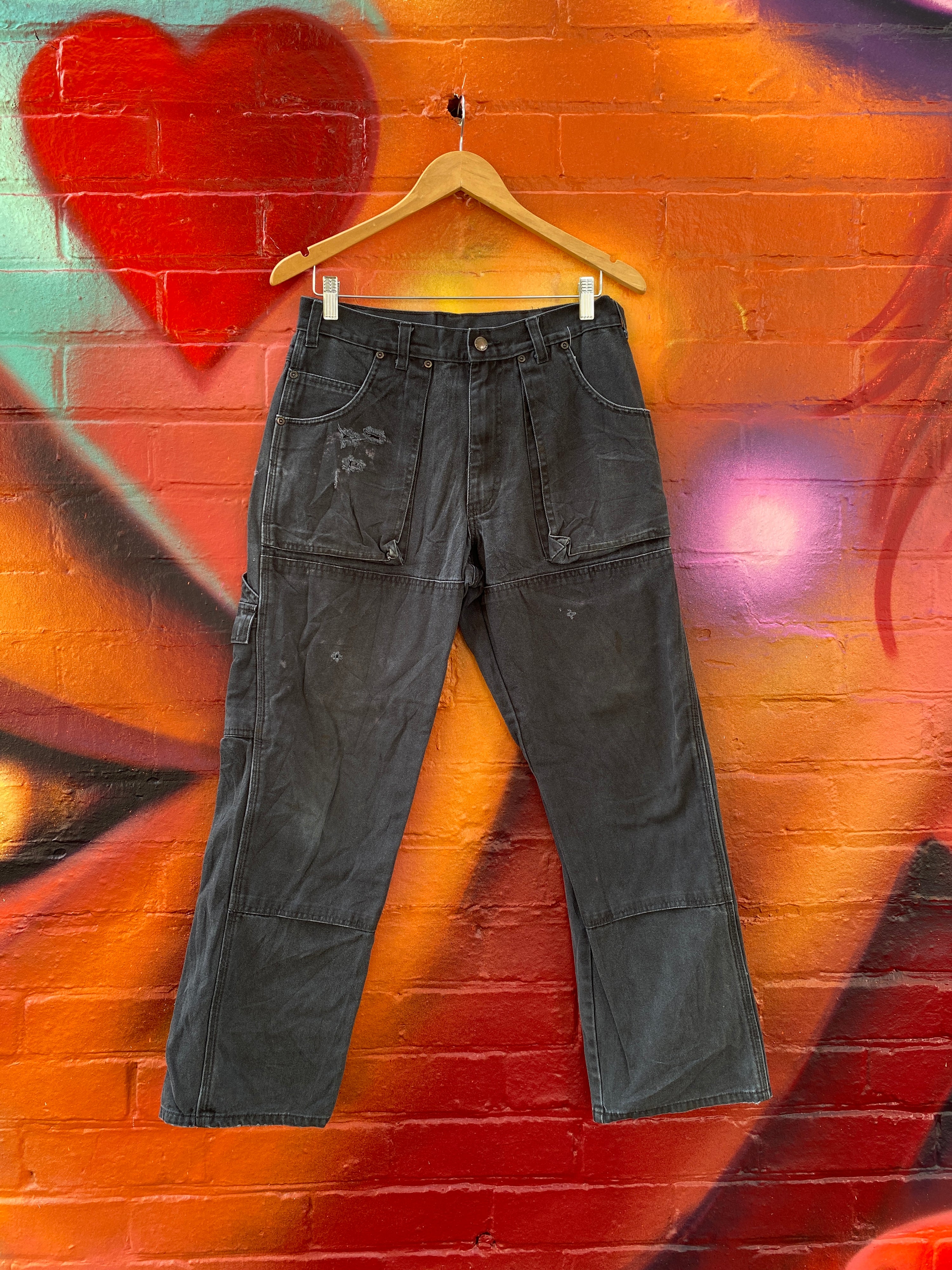 30 - Dickies Black Double Knee Pants 30x30