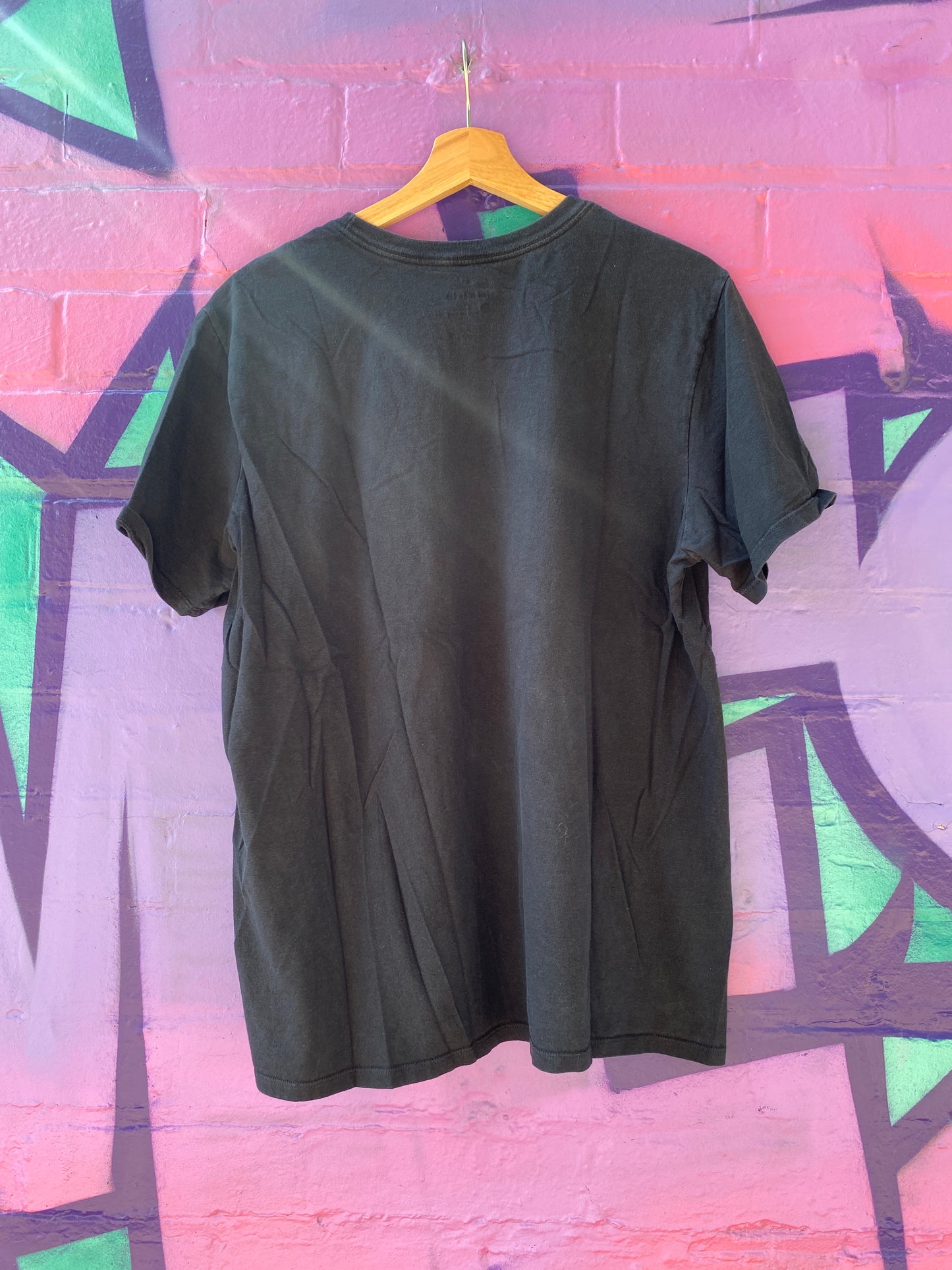 L - Nike Black Spellout Tick Through Front Tee