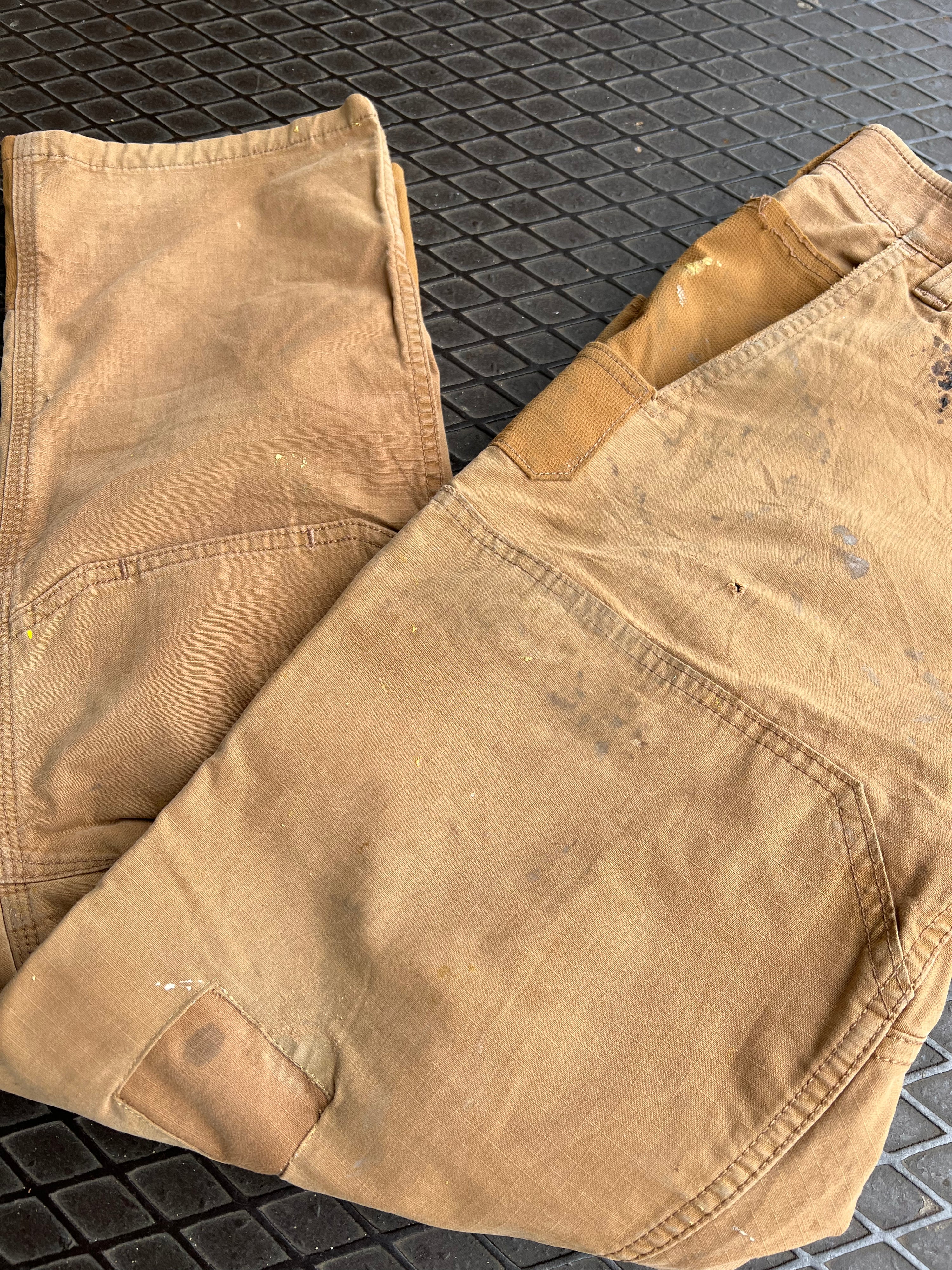 32x30 - Carhartt Double Knees Patchwork Brown / 32