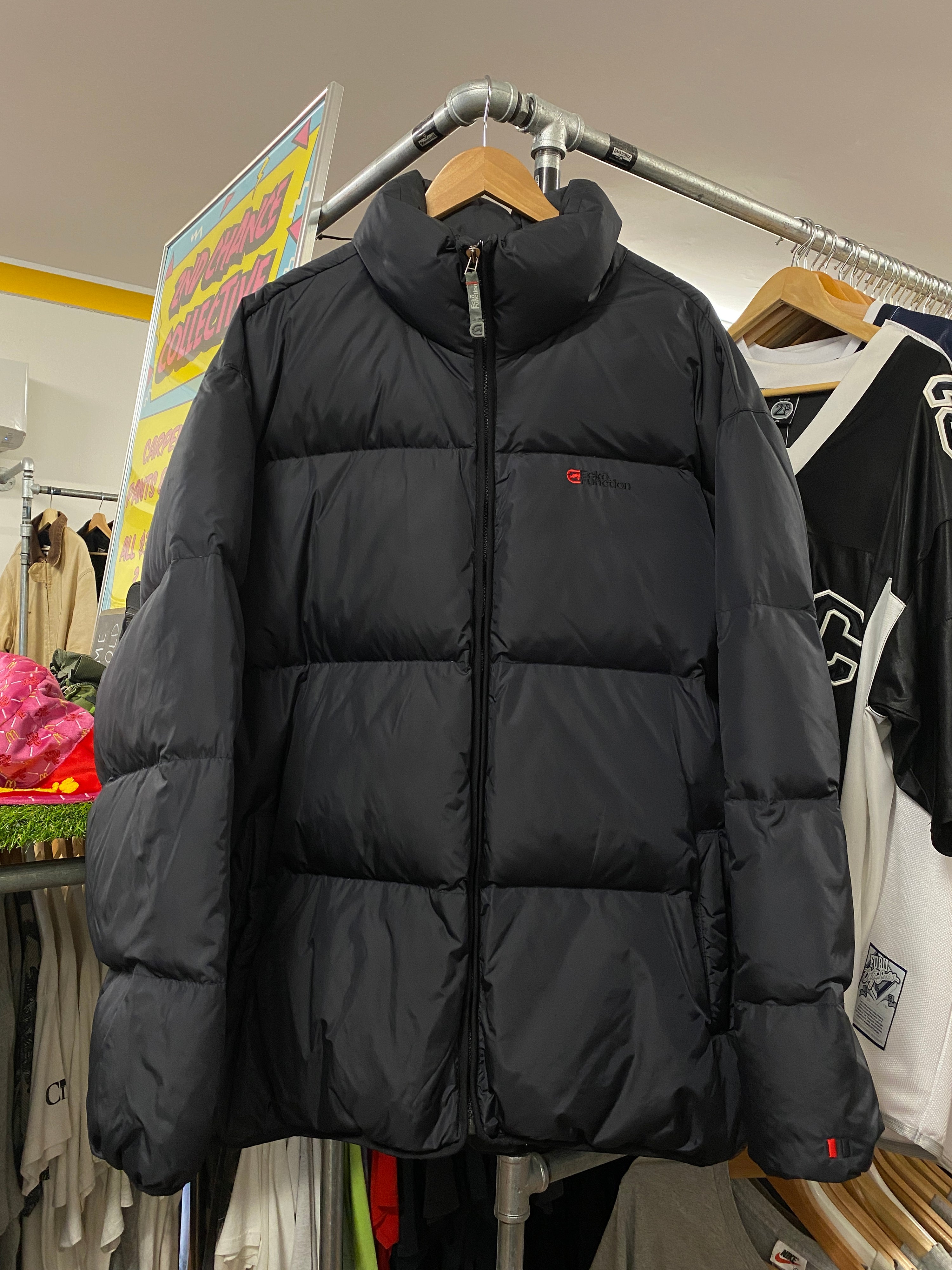 XL - 2000s Ecko Black Down/Feather Puffer Jacket