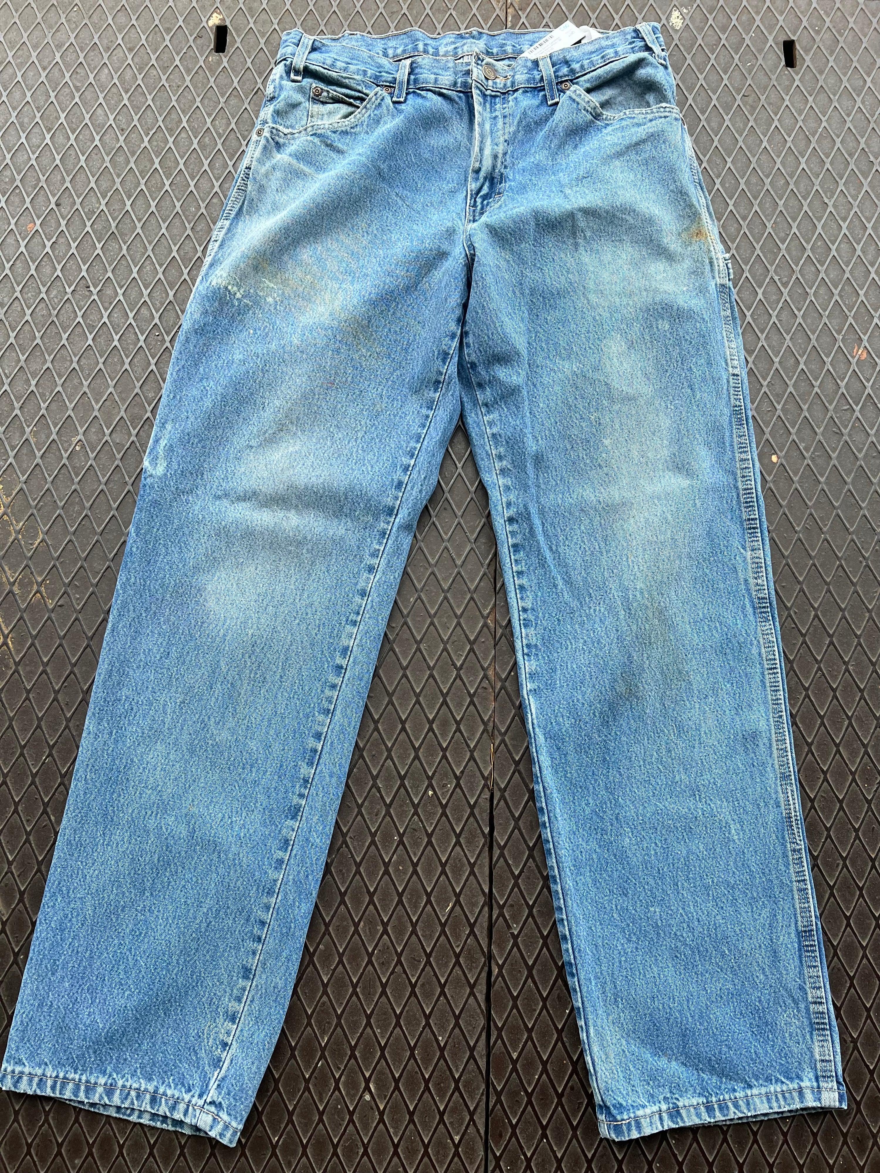 32 - Dickies Denim Carpenter Pants Paint Marks P105