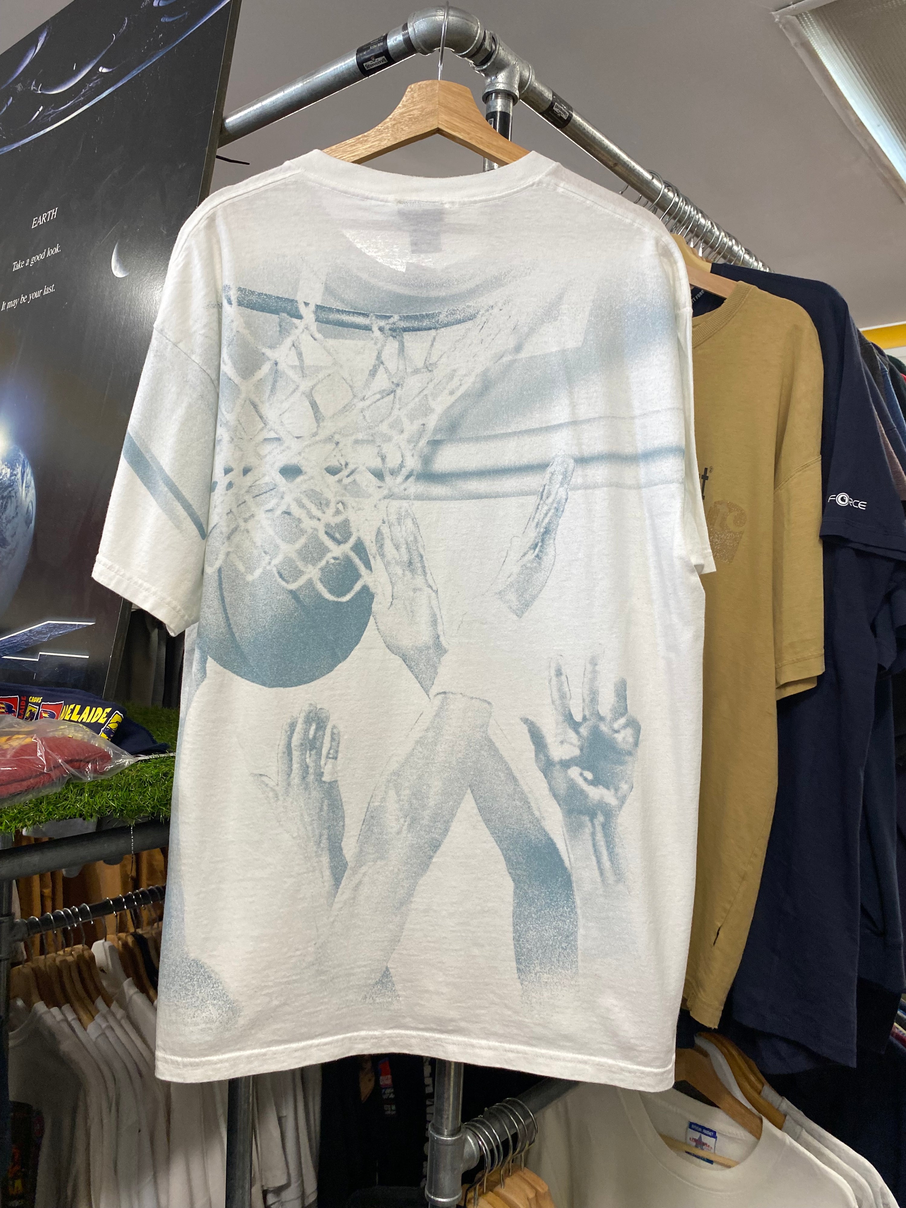 XL - Vintage NUTMEG All Over Print Backetball Tee