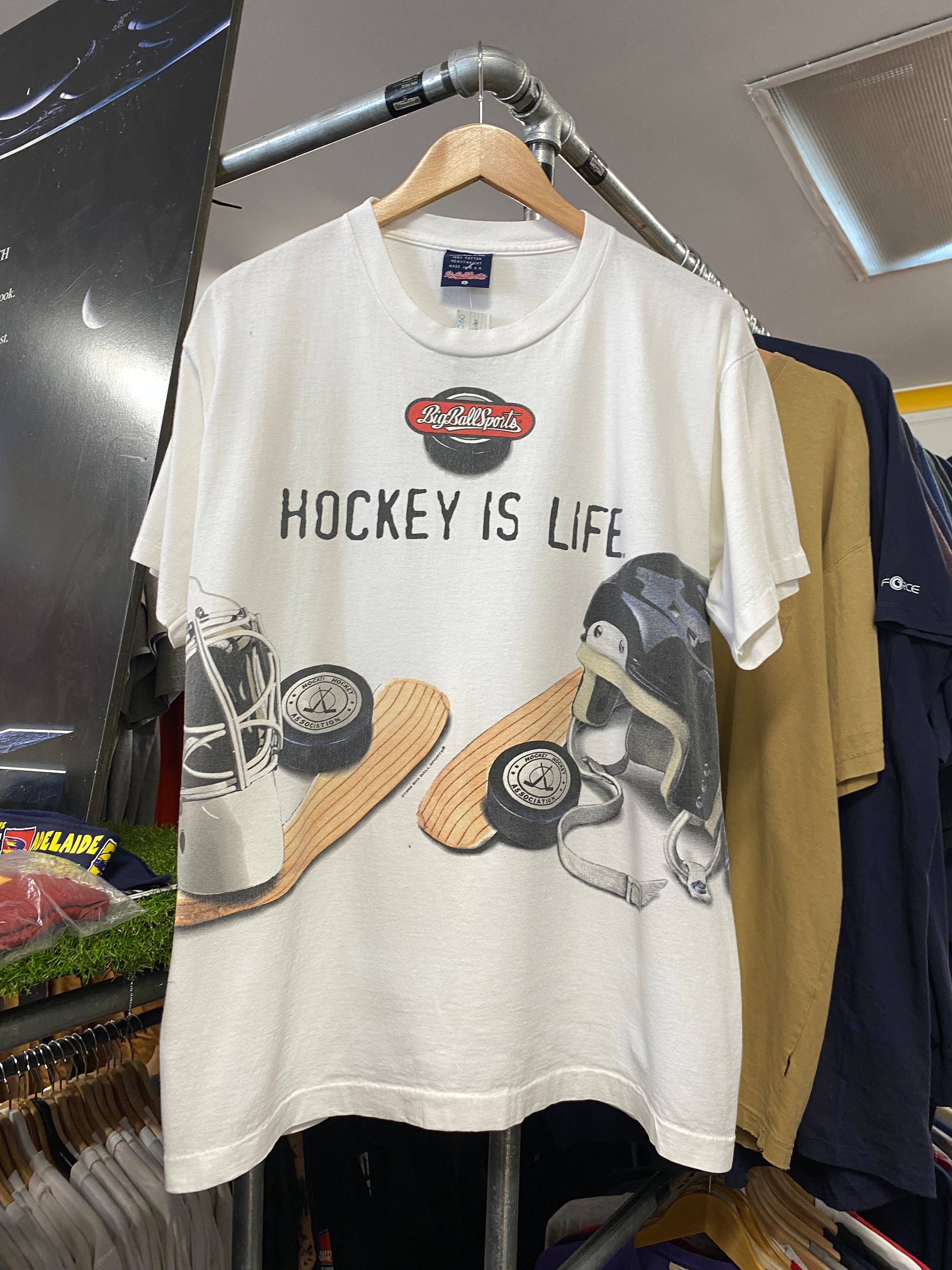 L - 1996 Hockey Is Life Wraparound Tee