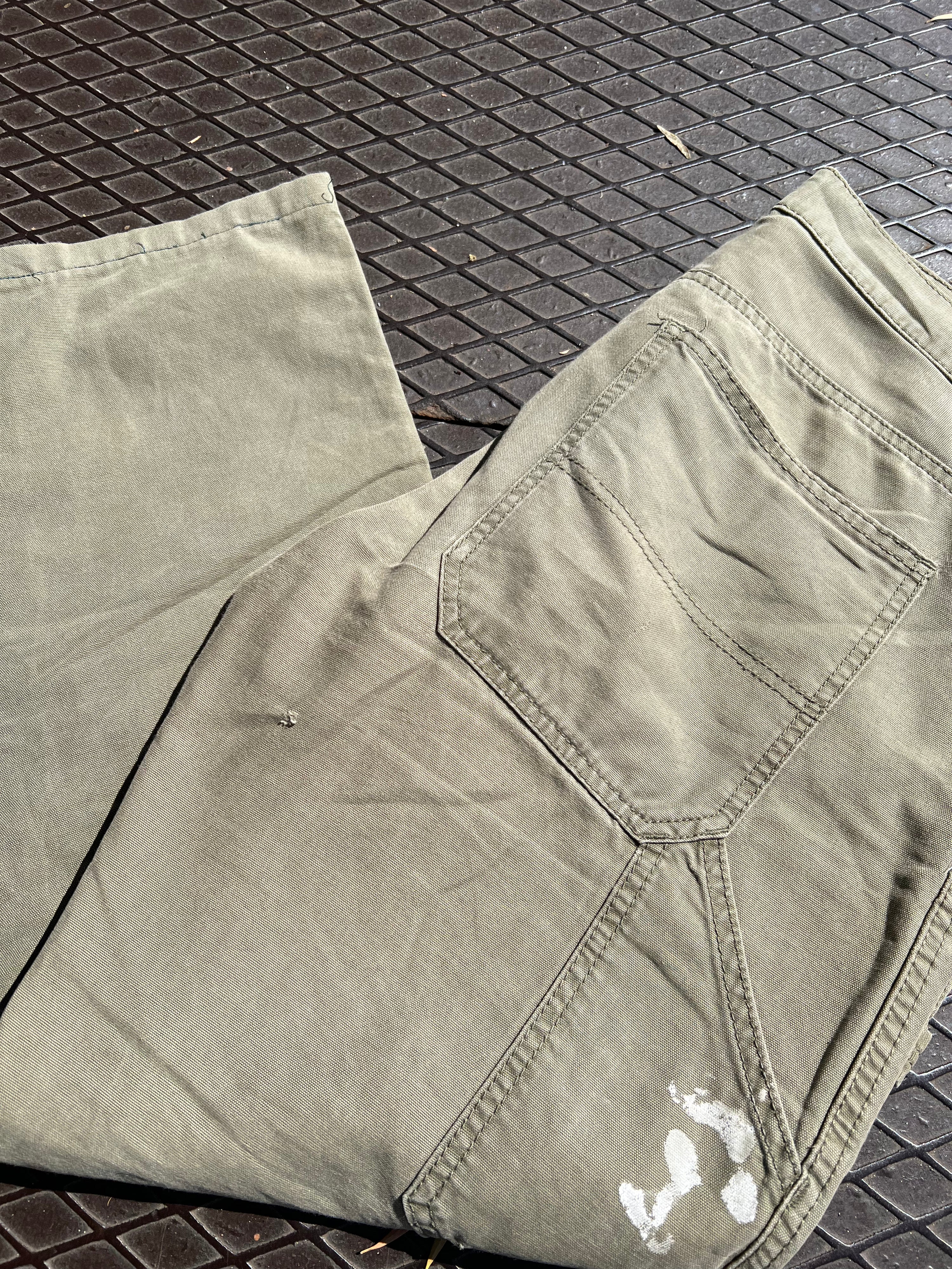 34 - Blue Mountain Green Carpenter Pants 34x32