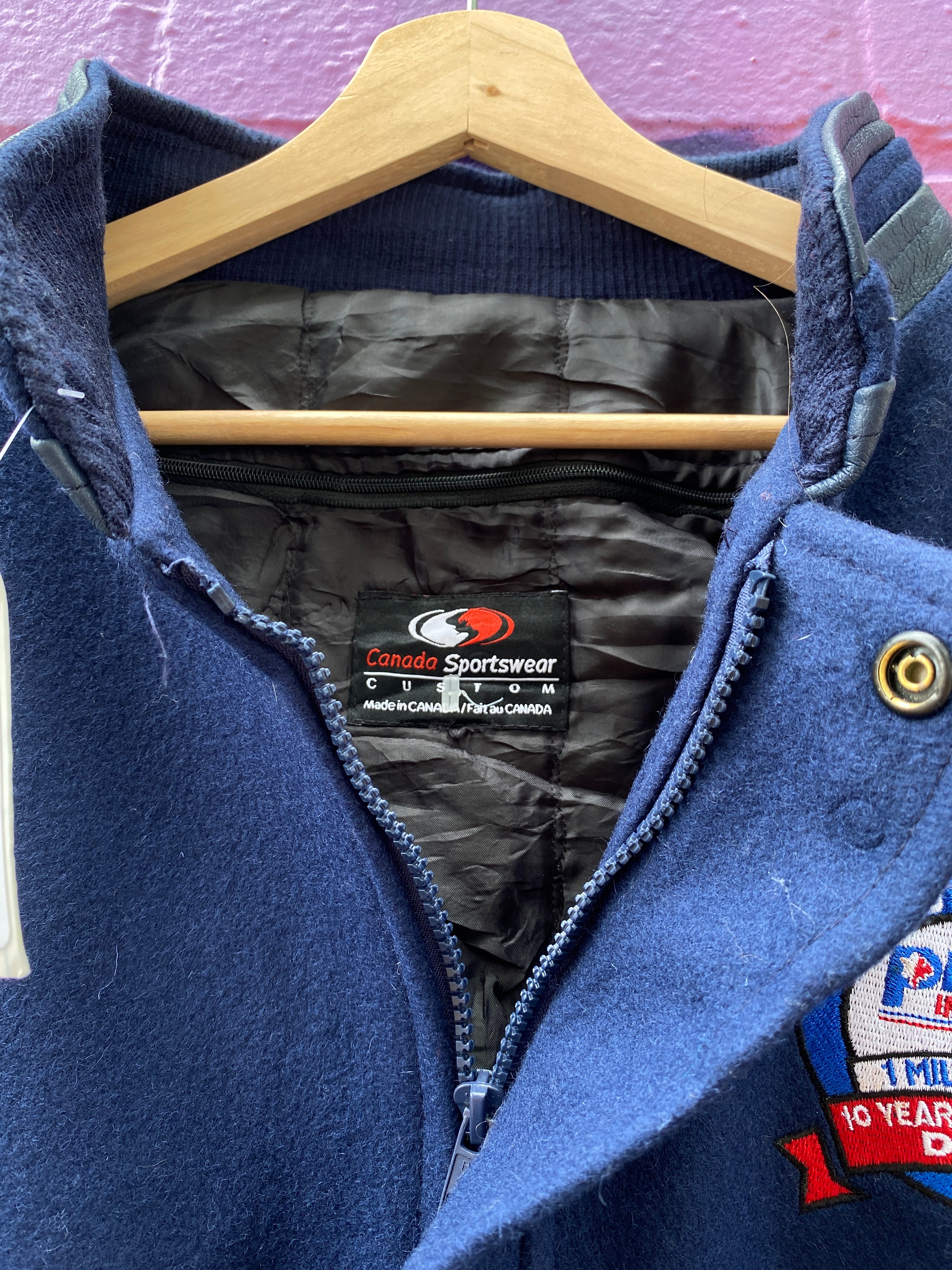XL - Vintage 'Penner International' Varsity Jacket Blue