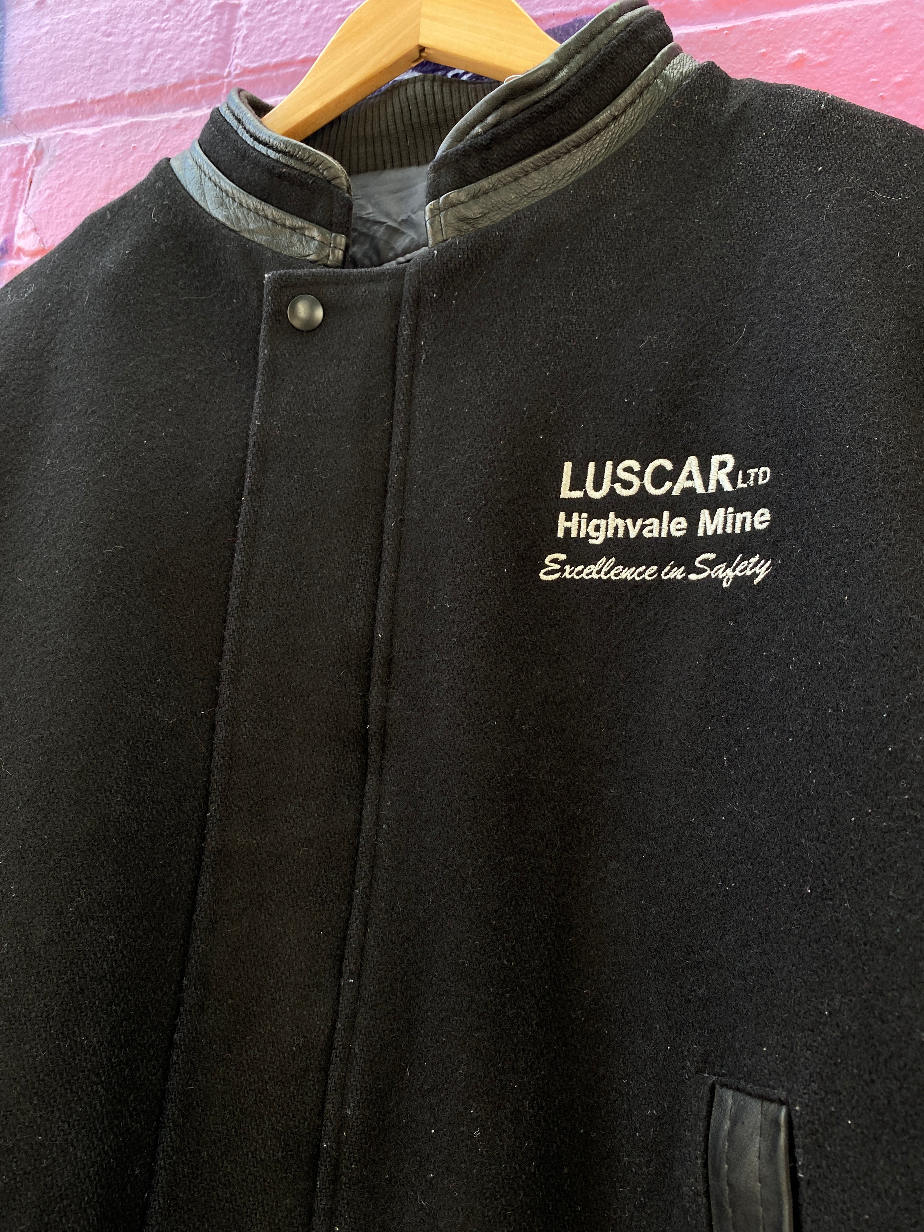 M - Vintage LUSCAR 'Excellence in Safety' Varsity Jacket