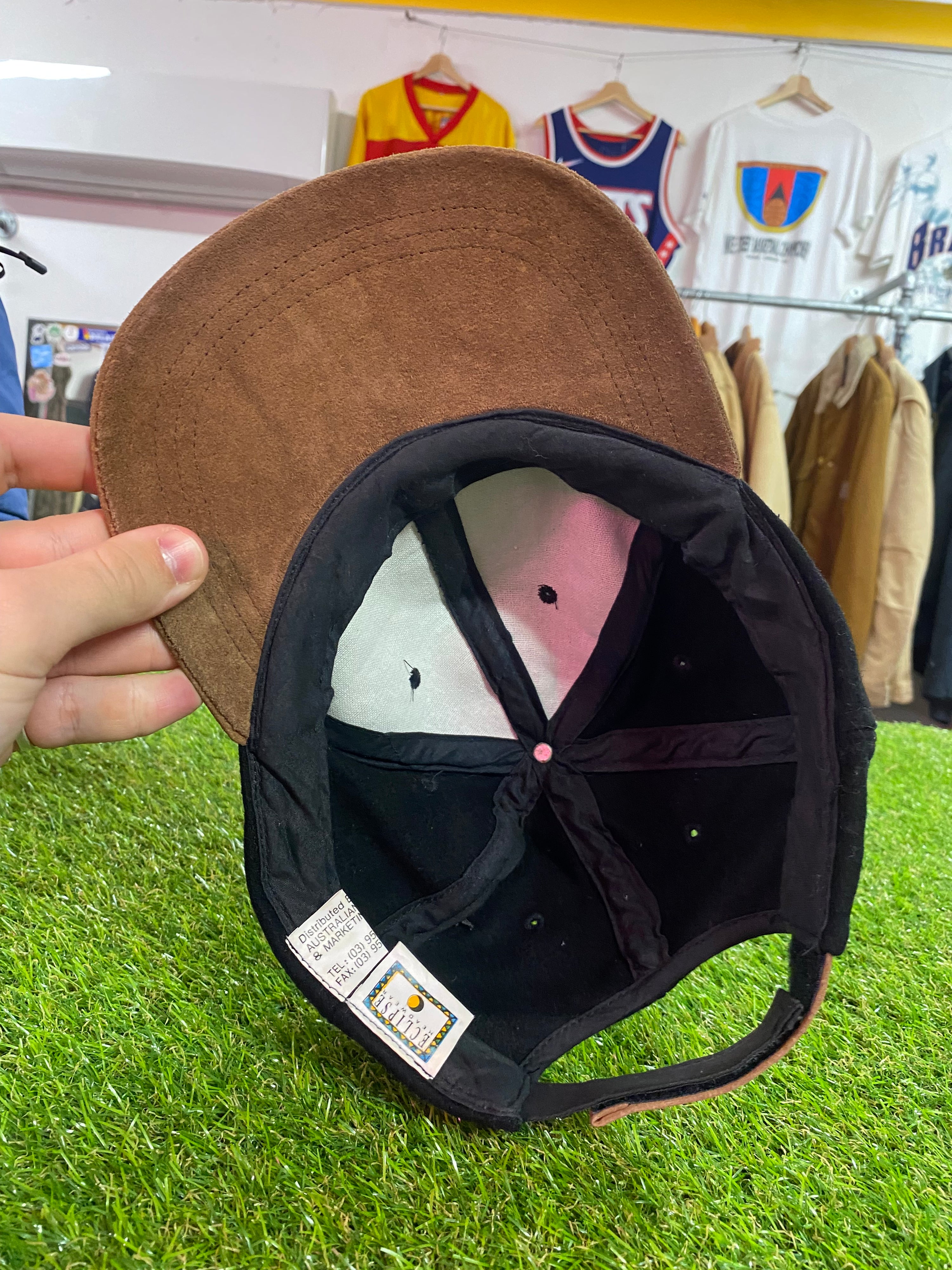 Vintage Adelaide Crows 1997 Premiers Black/Brown Brim Cap