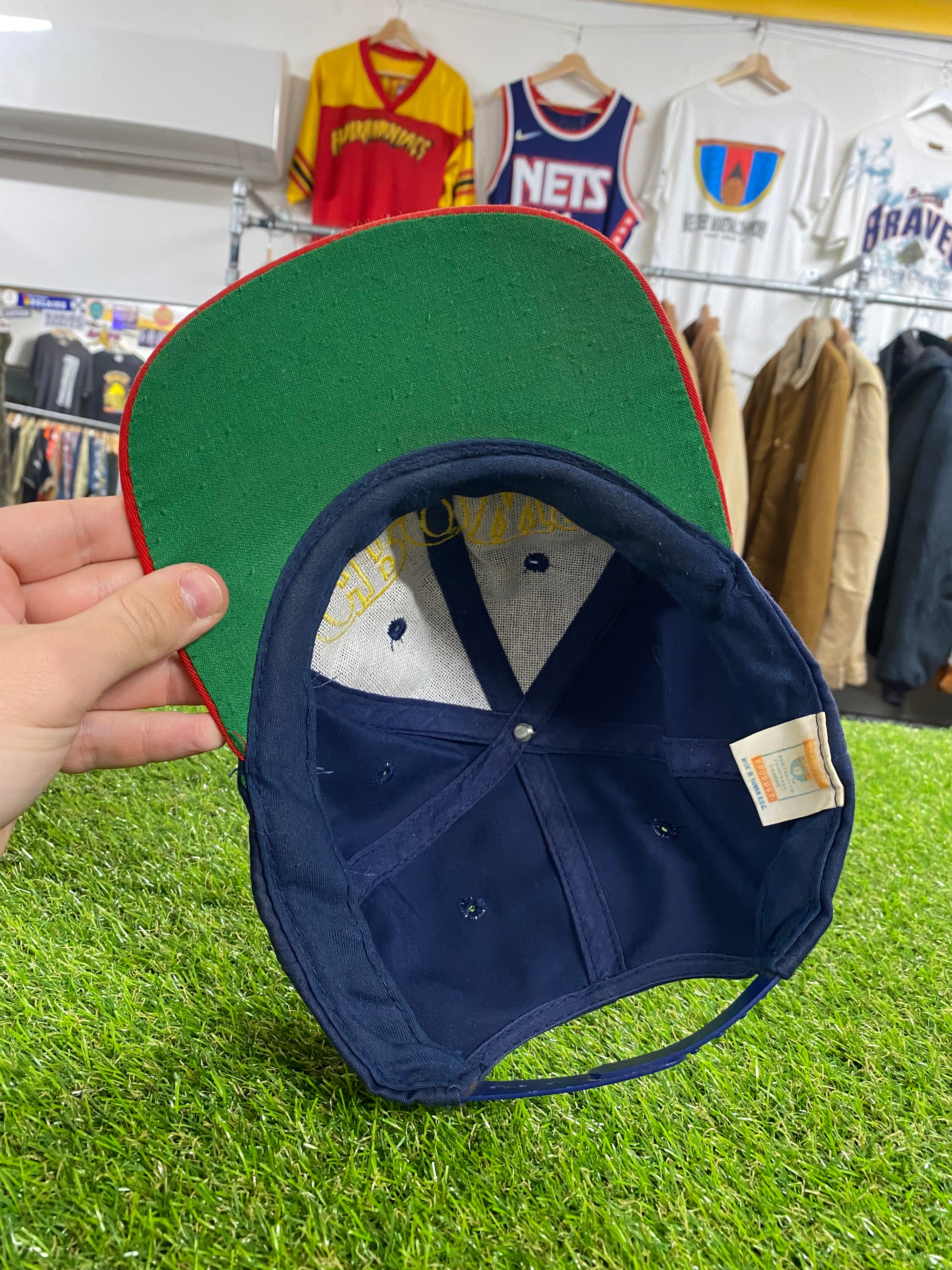 Vintage Adelaide Crows Cap Red Brim w/ 'CROWS ADELAIDE' Text