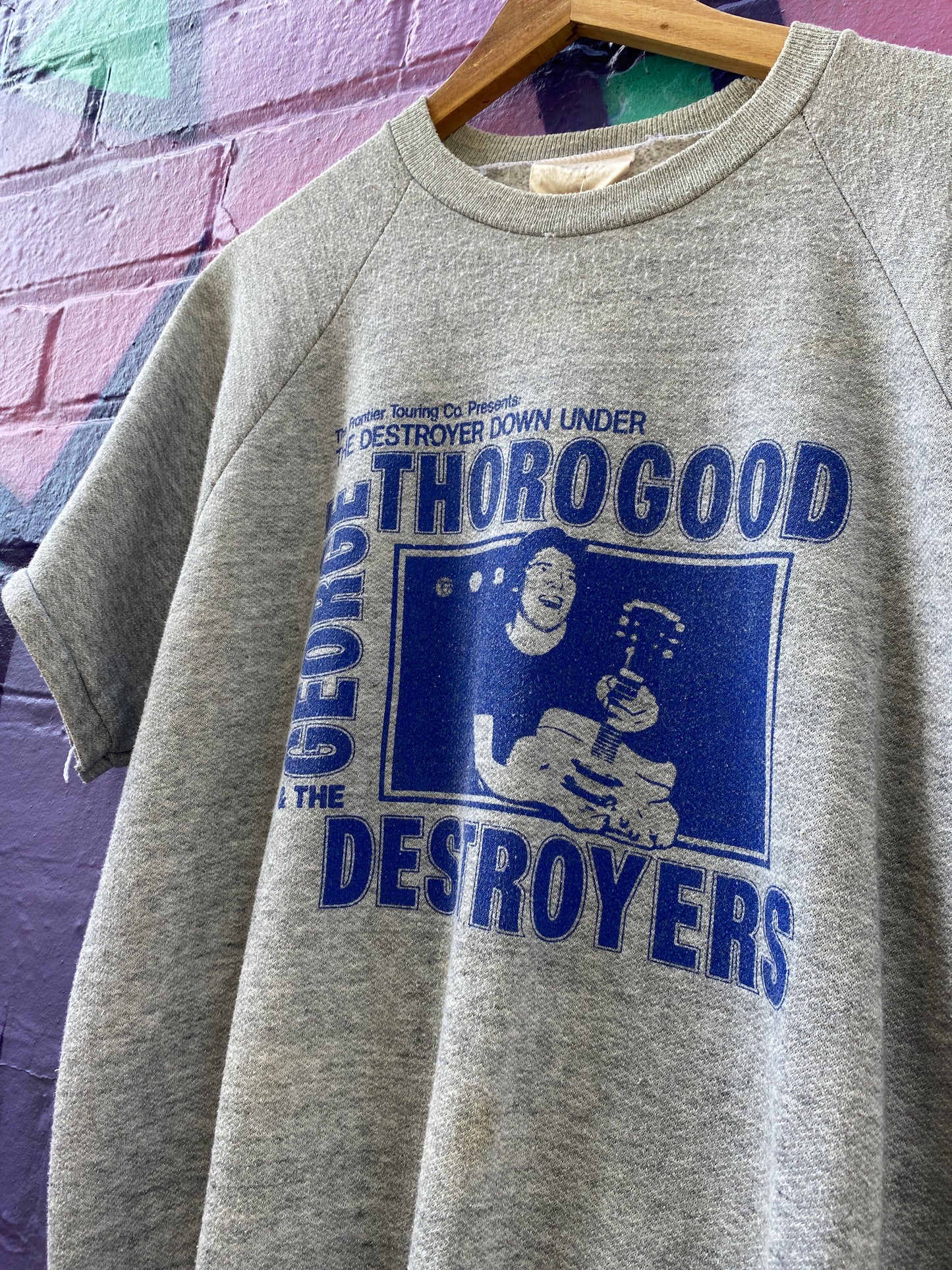 M - Vintage George Thorogood And The Destroyers SS Grey Sweat