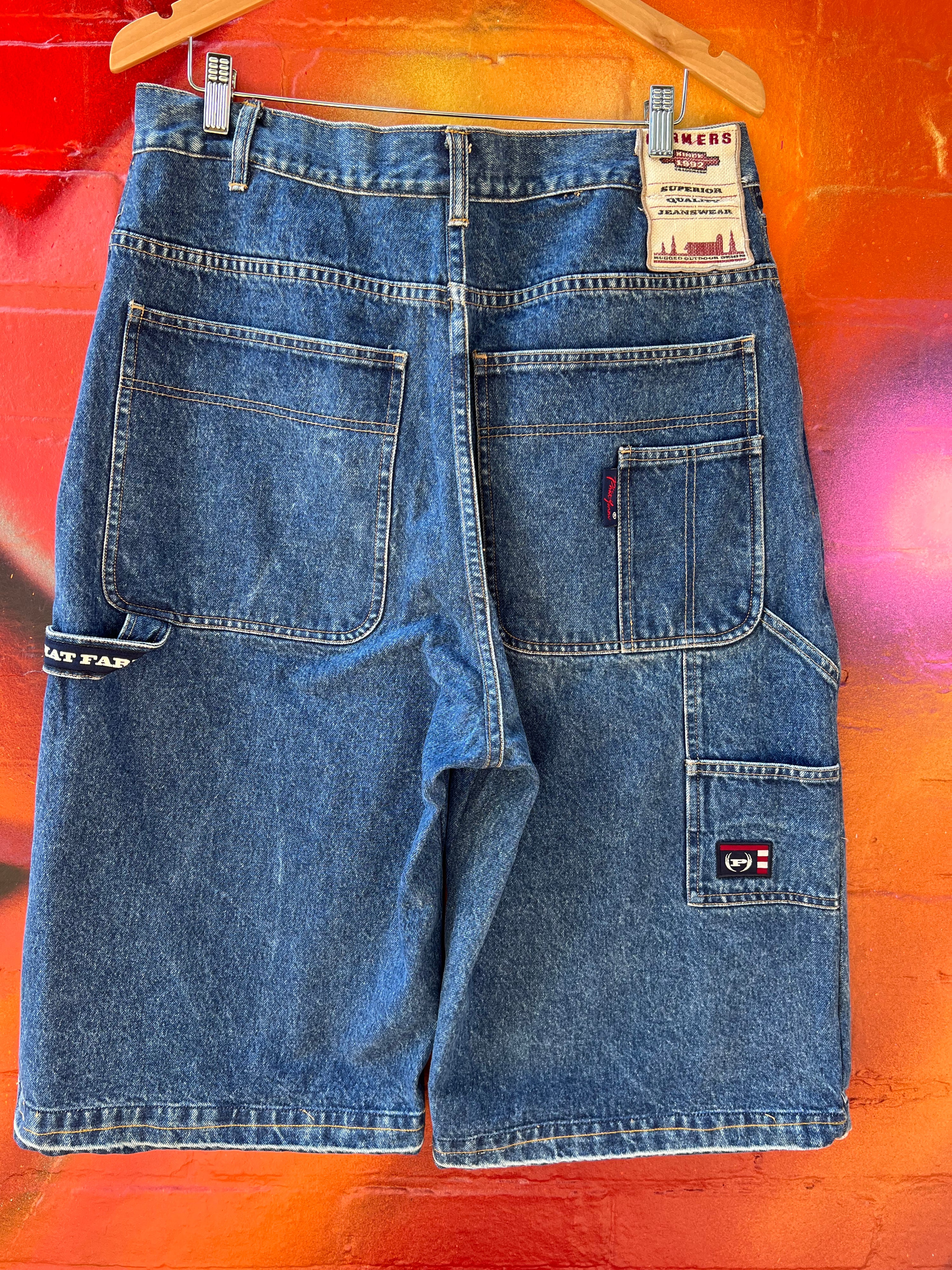 34 - Phat Farm 'Farmers Superior Quality' Big Denim Shorts