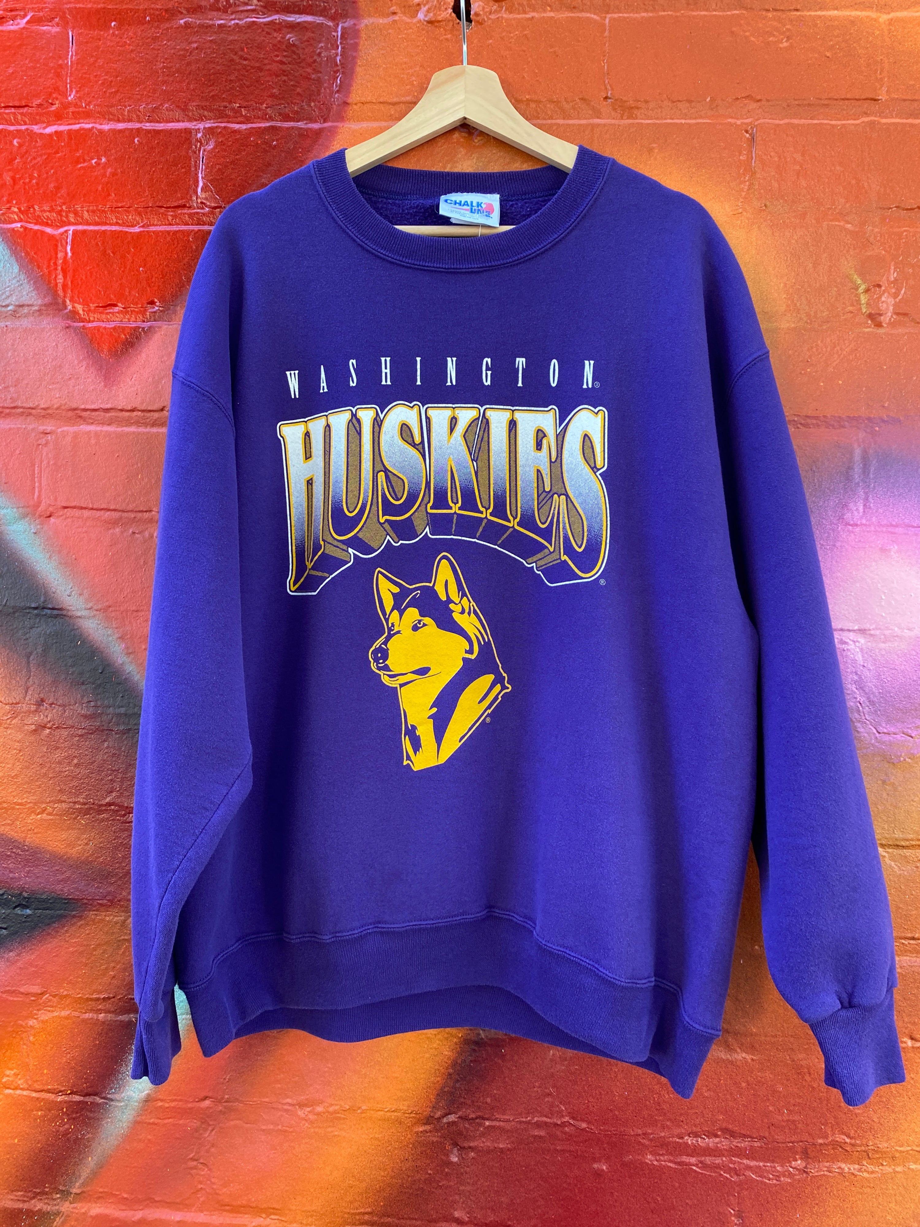 XL - Vintage Washington Huskies Purple Jumper