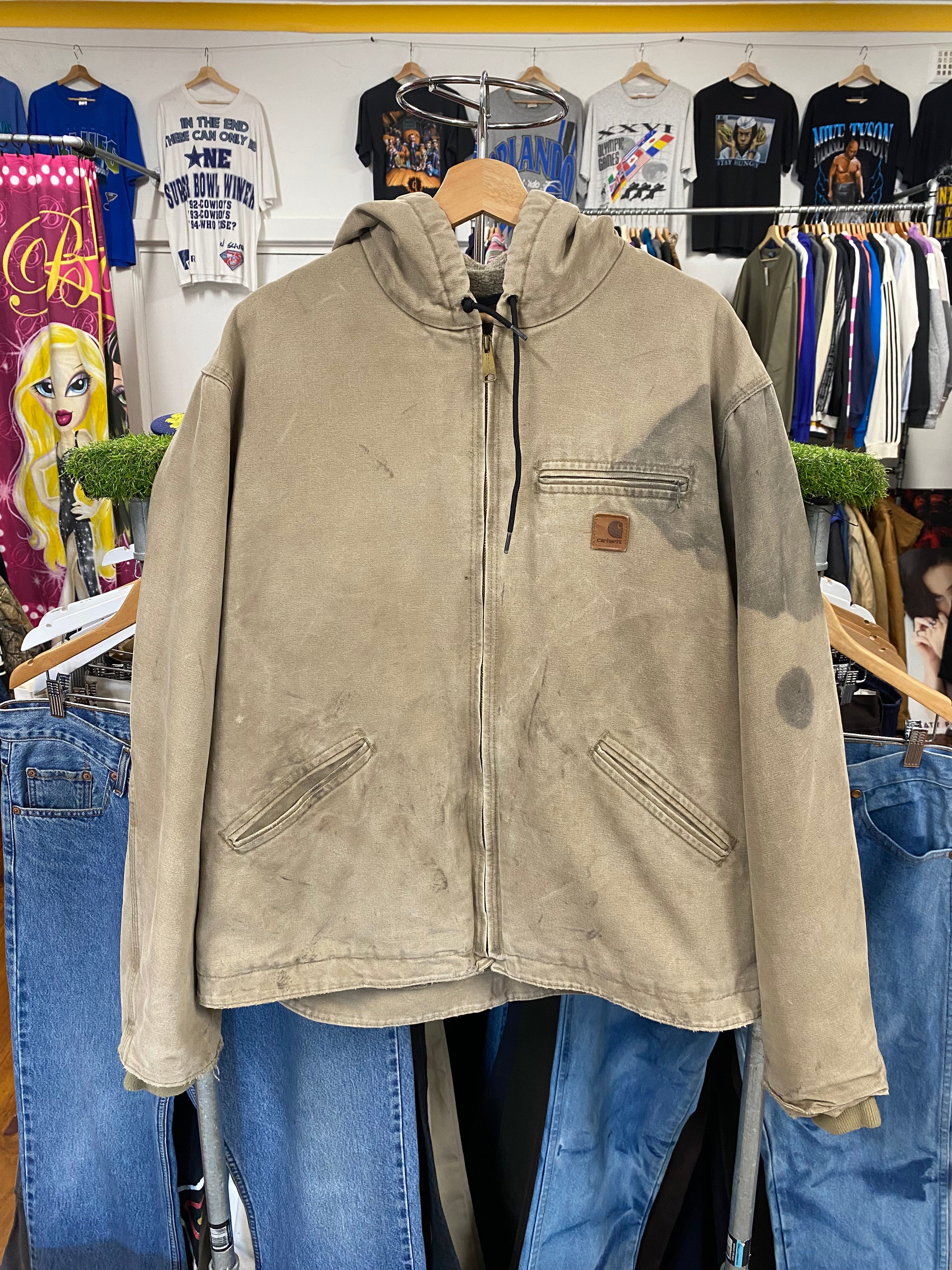 [XL] Carhartt Stone Fleece Lined Hooded Jacket