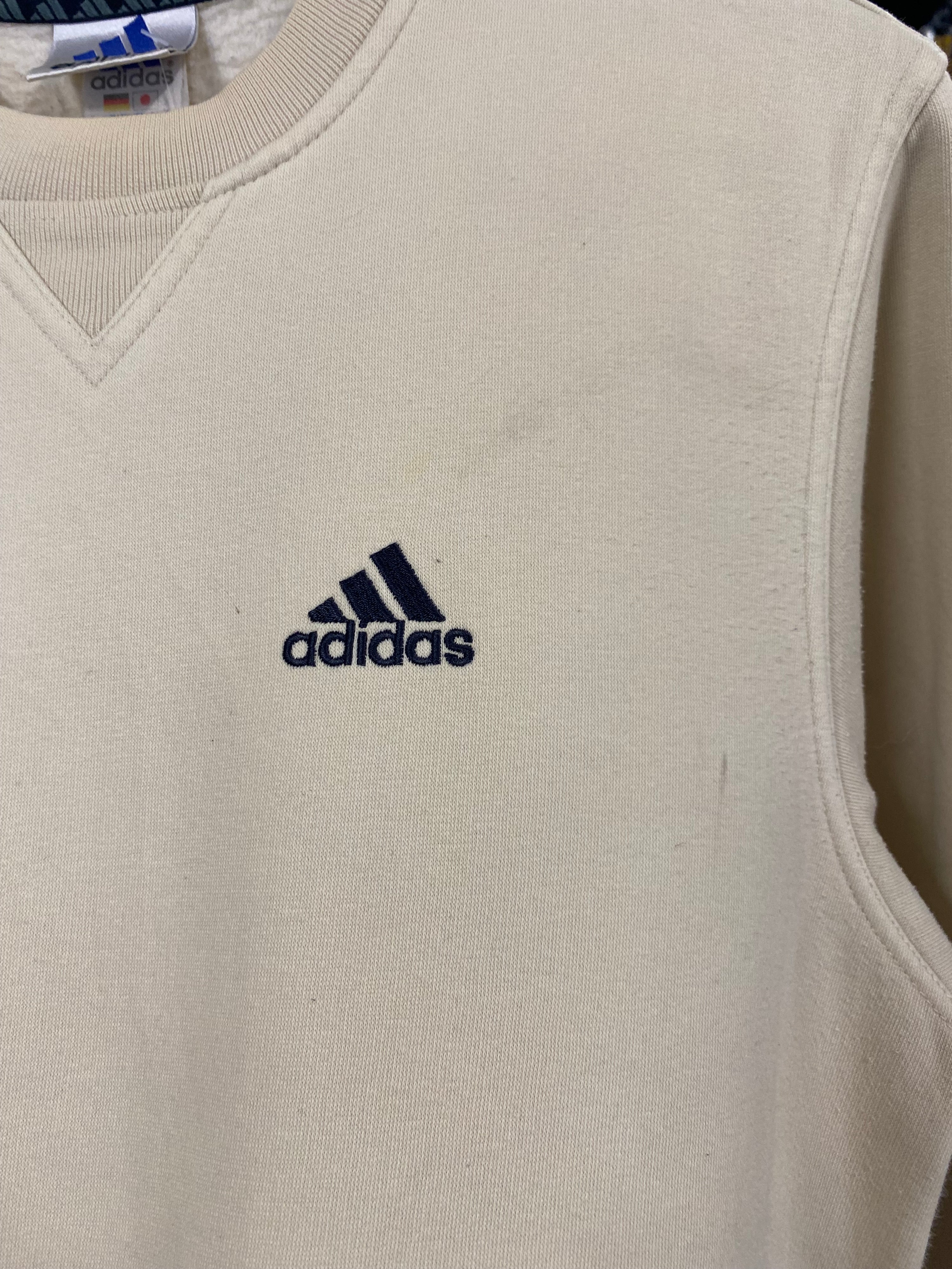 [M] Adidas Pocket Logo Cream Jumper