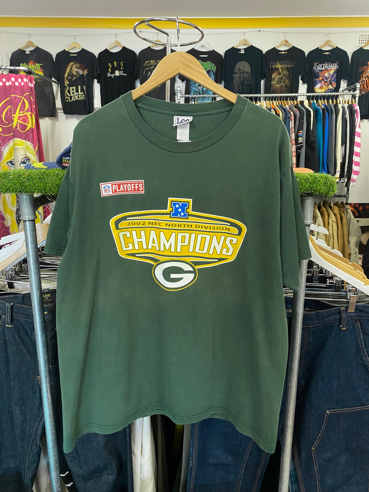 [L] 2002 Green Bay Packers NFC North Division Champions Green Tshirt