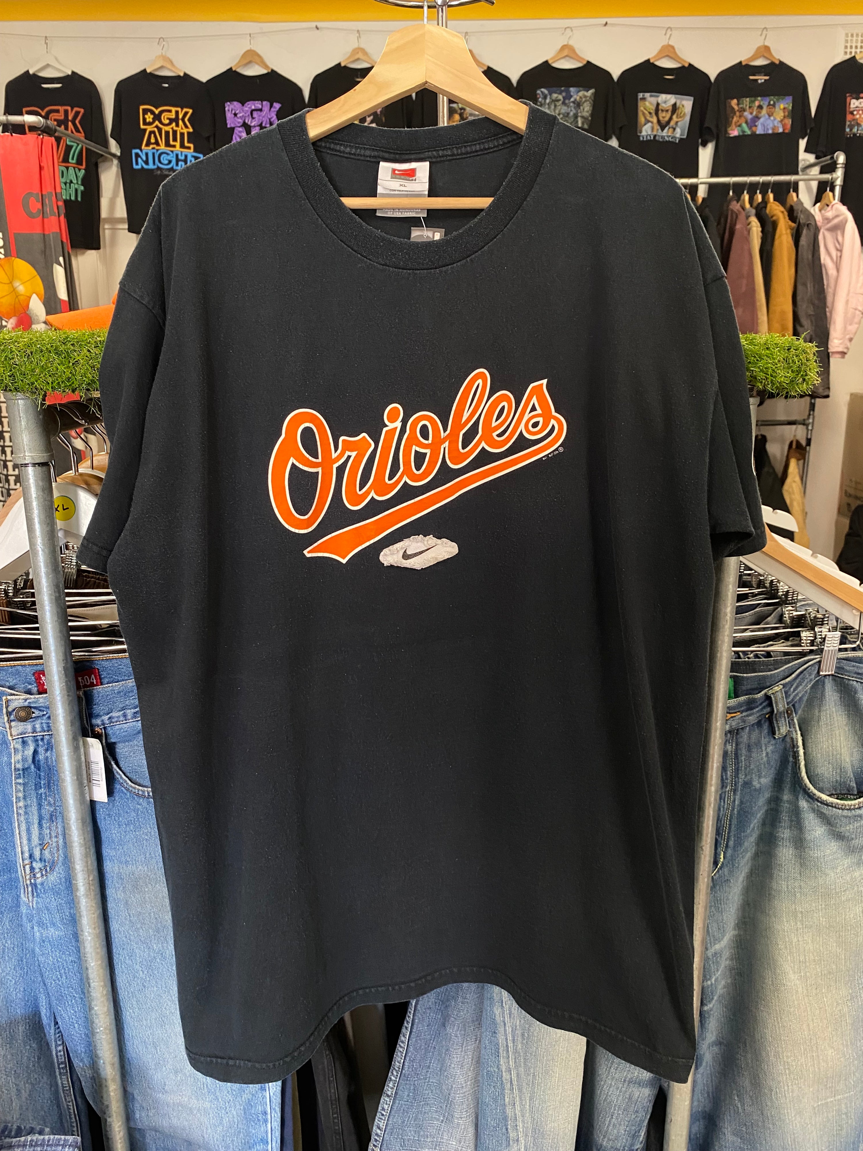 XL - Nike Orioles Fluffy Patch Black Tee