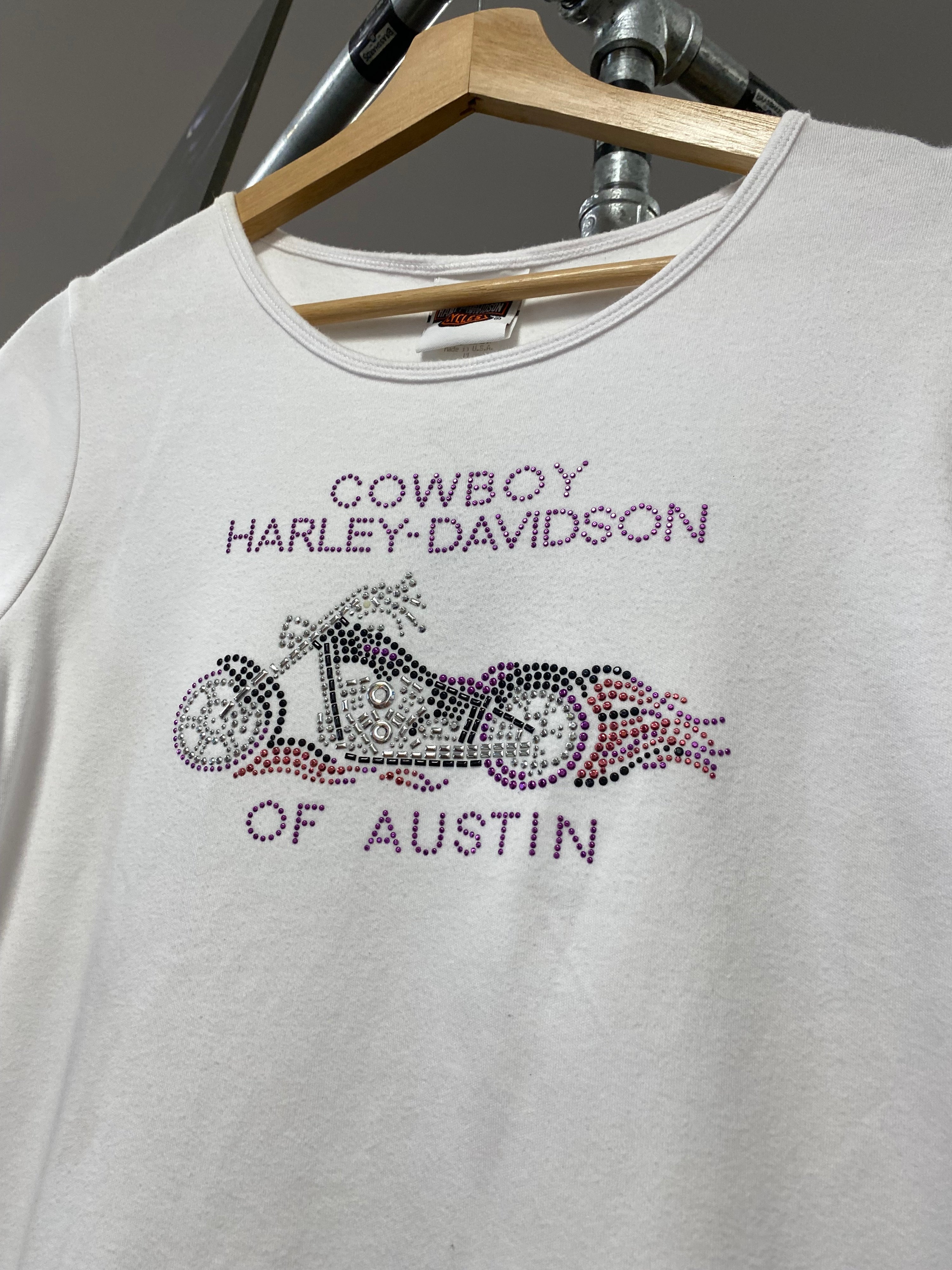 [M] Cowboy Harley Davidson Of Austin DS Baby Tee