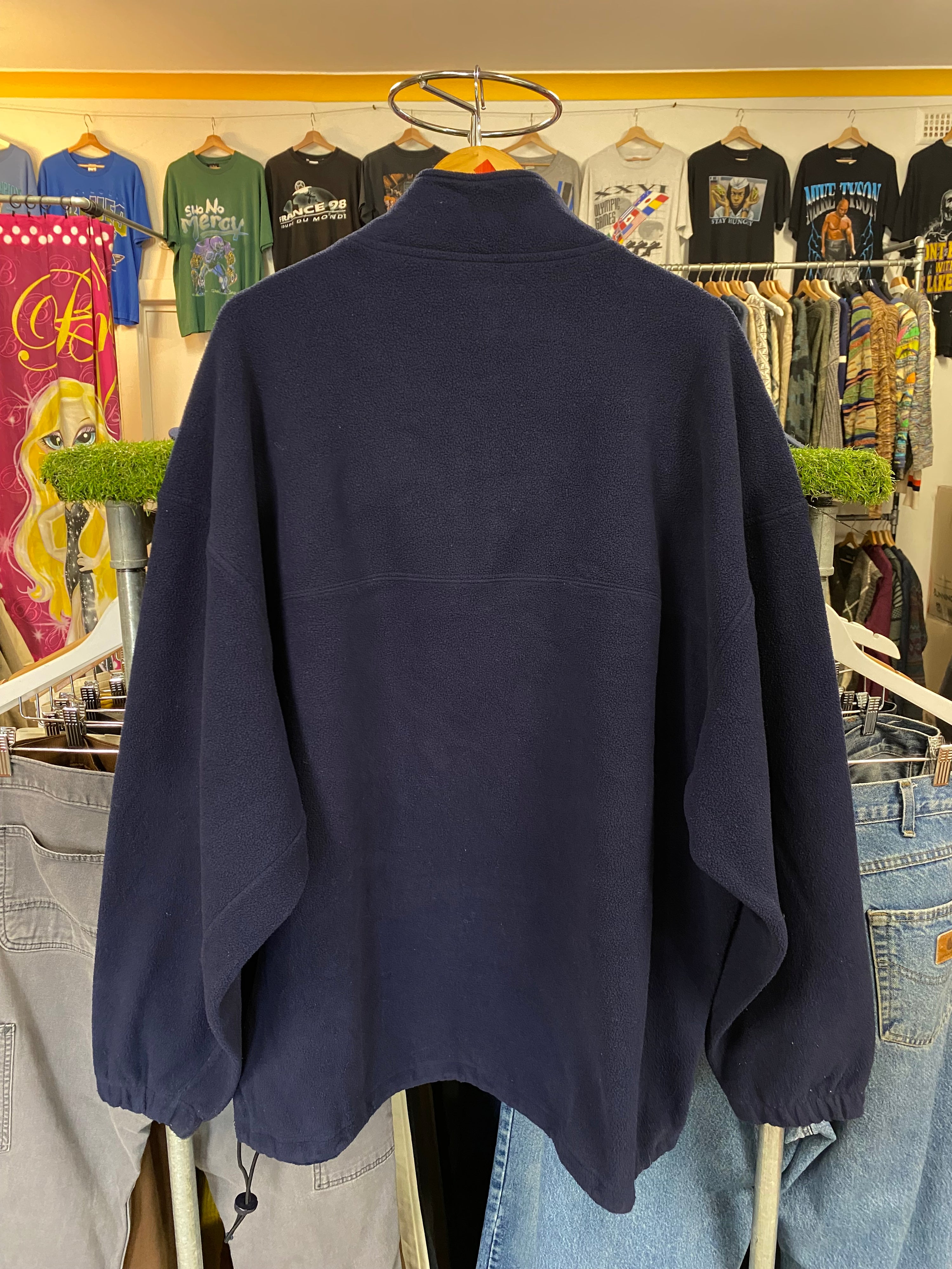 [XL] Vintage Reebok Blue 1/4 Zip Fleece