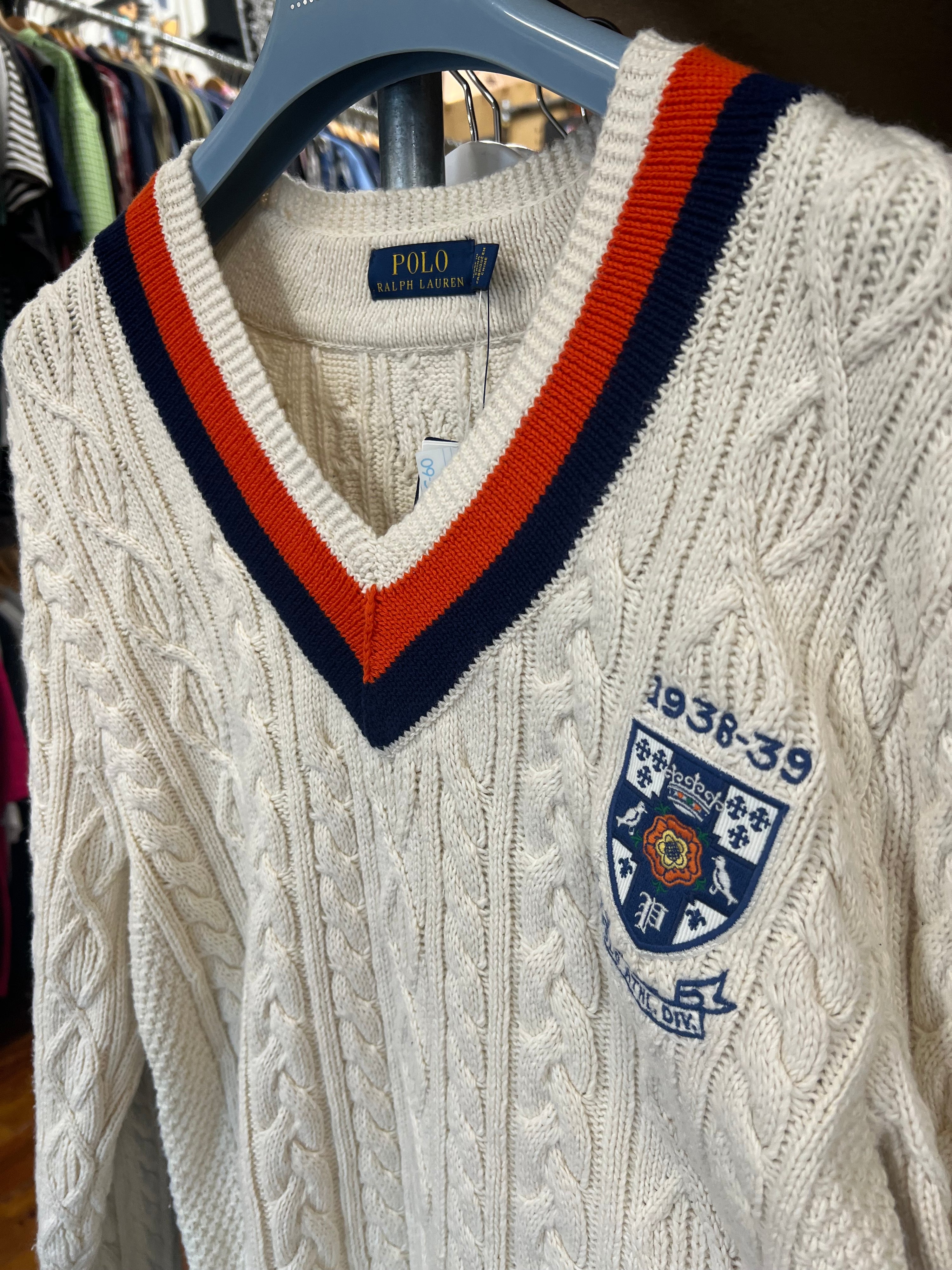 [M] BNWT Polo Ralph Lauren Athletic Div Cable Knit