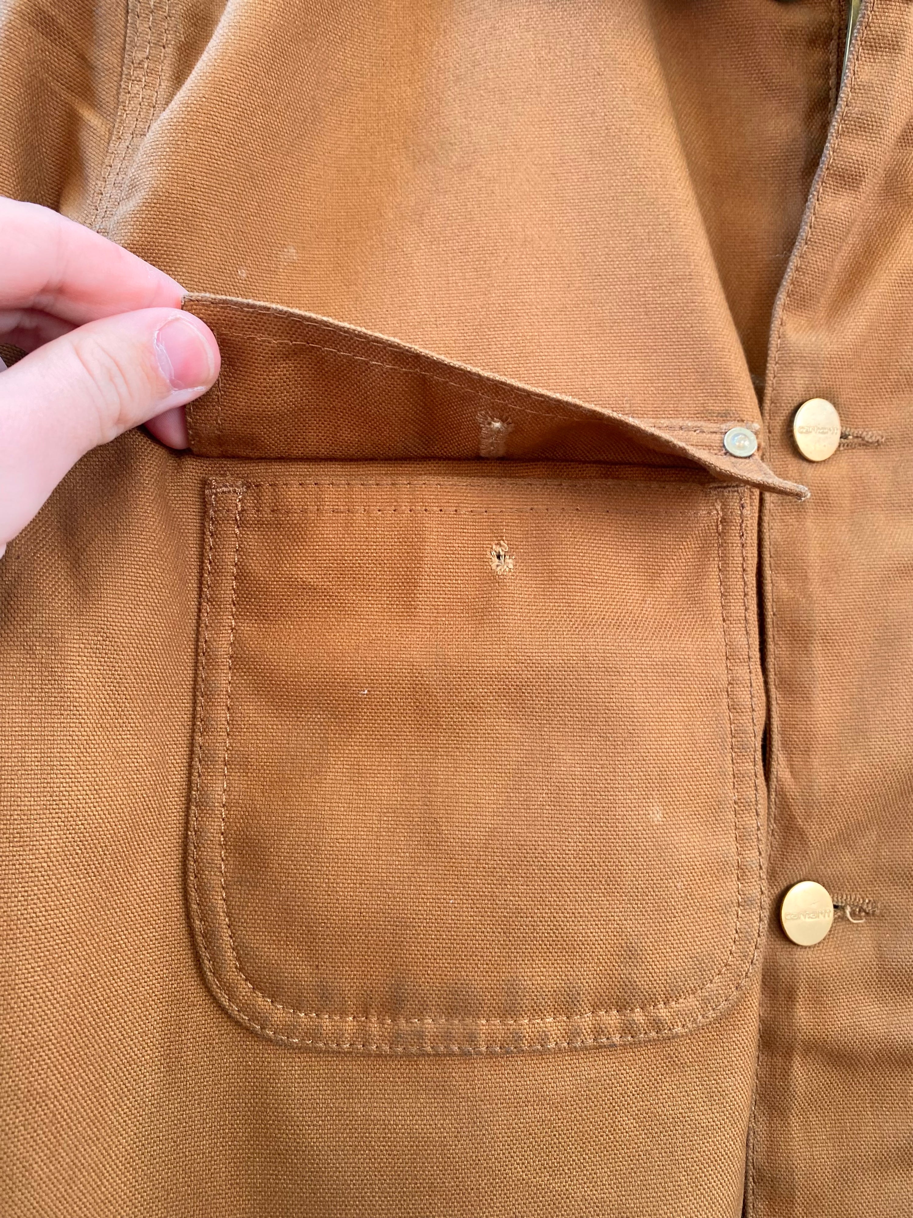 [L] Carhartt WIP Sherpa Lined Brown Chore Coat