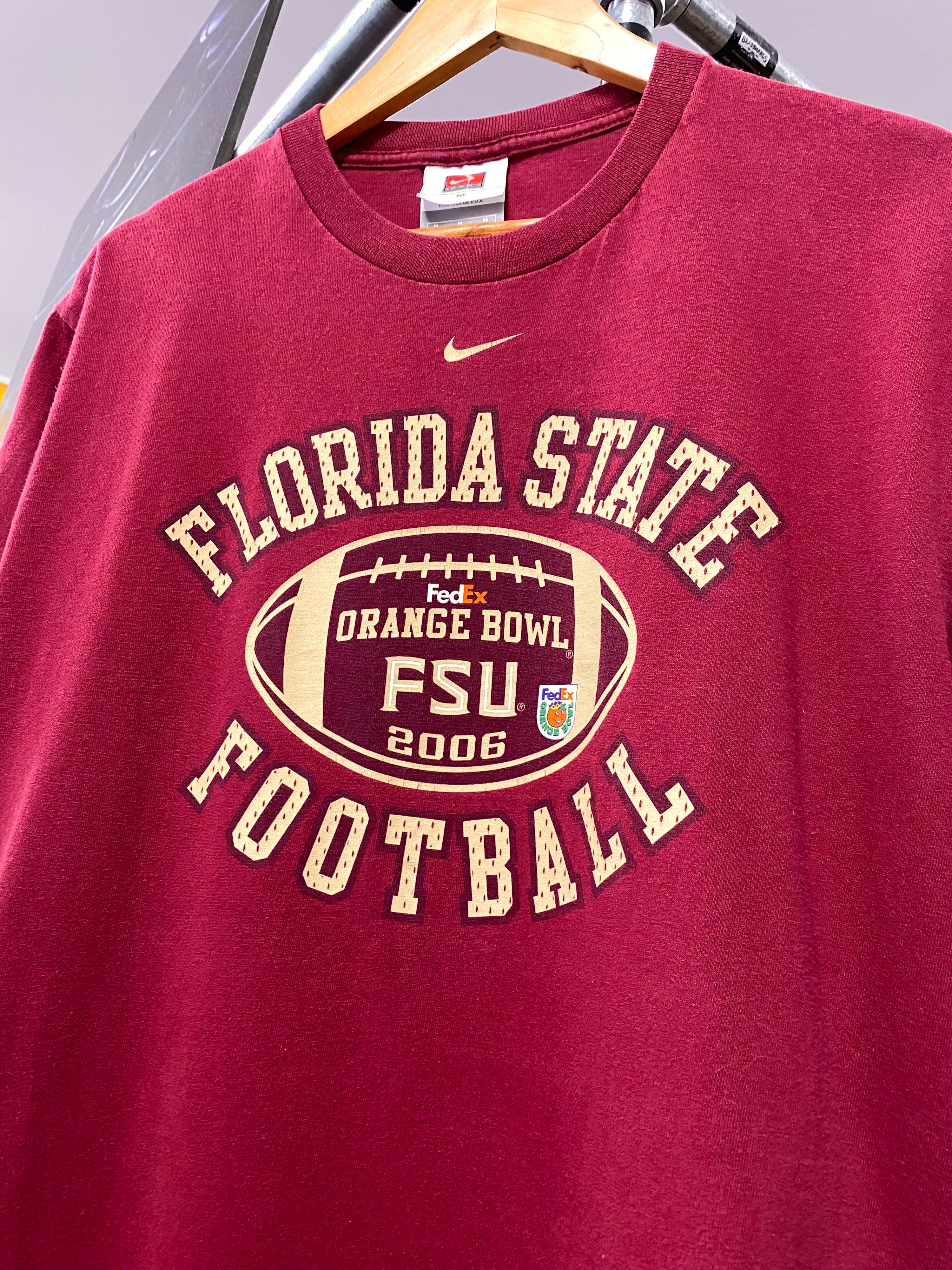 M - 2006 Nike TeamFlorida State Orange Bowl Football Tee