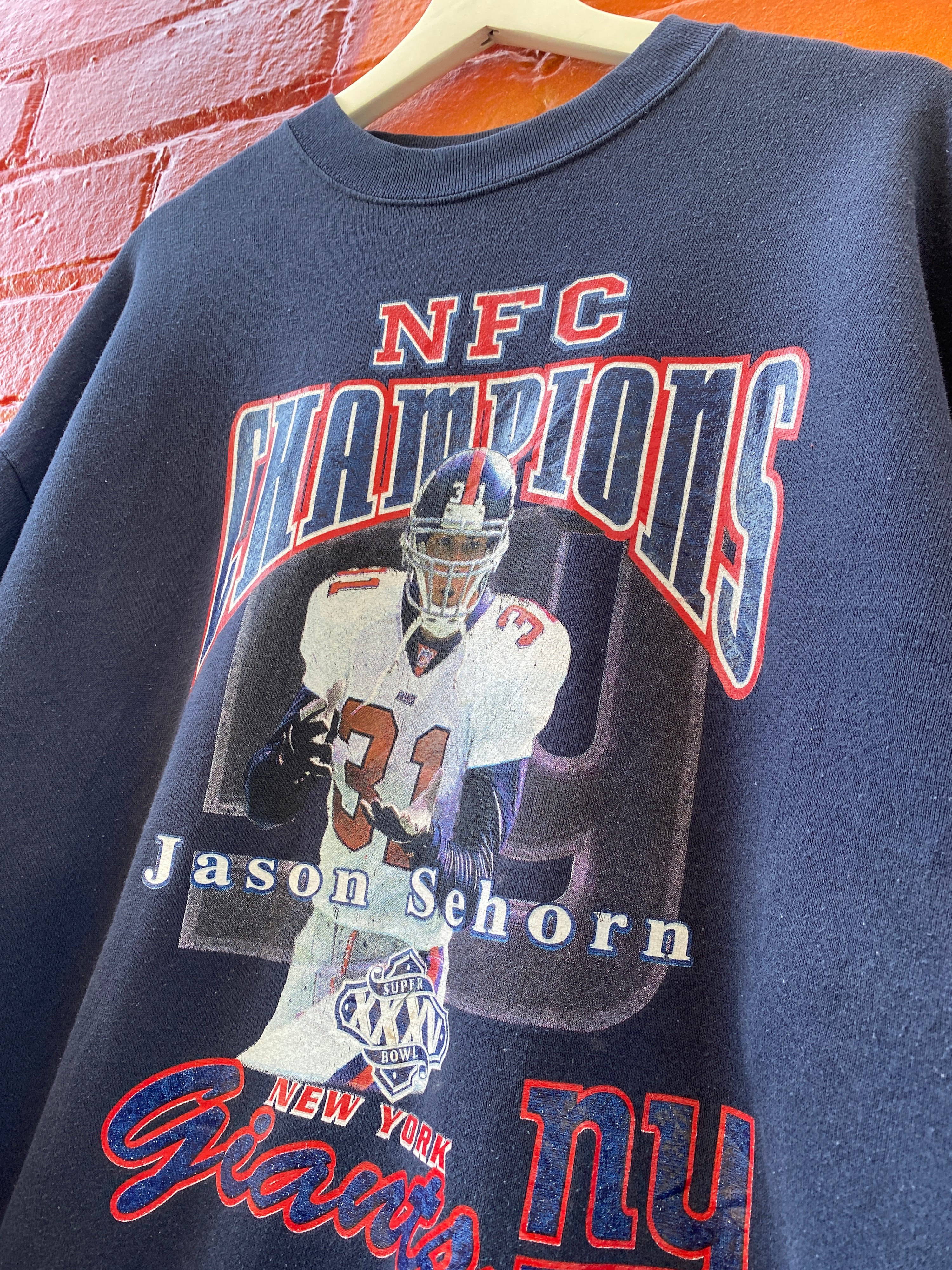 XL - 2001 NY Giants Jason Sehorn Superbowl Champions