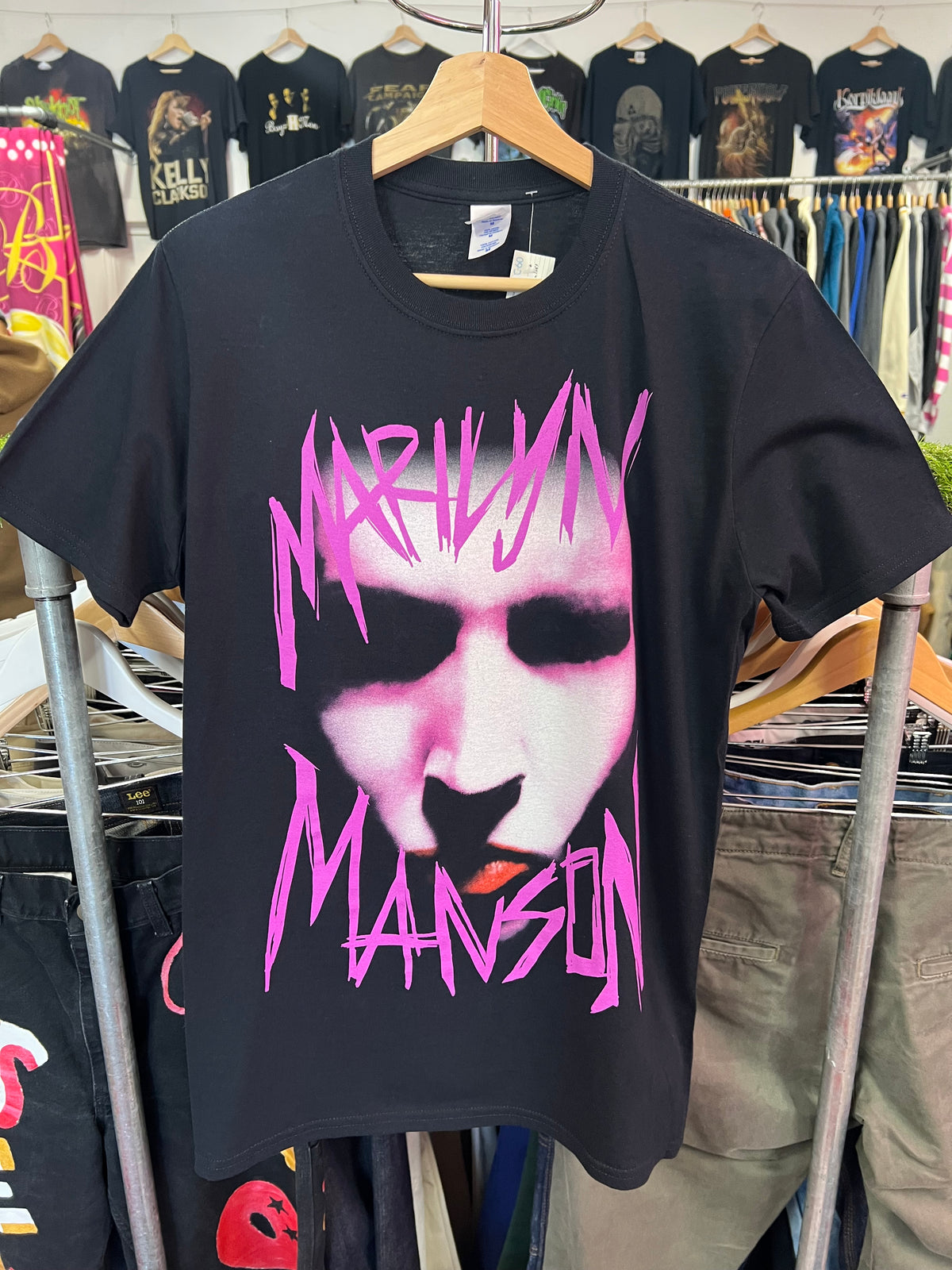 [M] 2011 Marilyn Manson Purple Portrait Tshirt