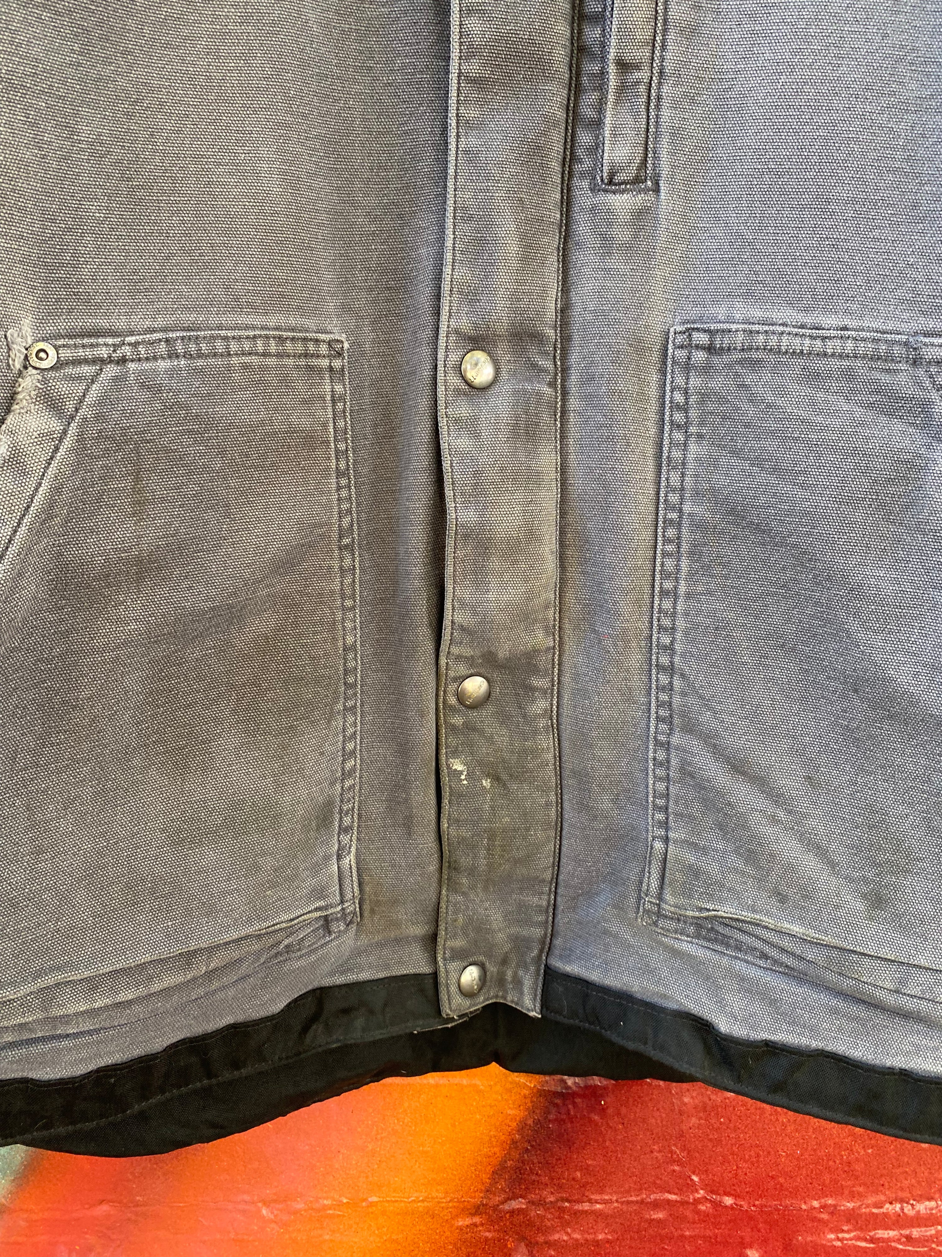 [XL] Carhartt Grey Chore Jacket w/ Black Collar 102358