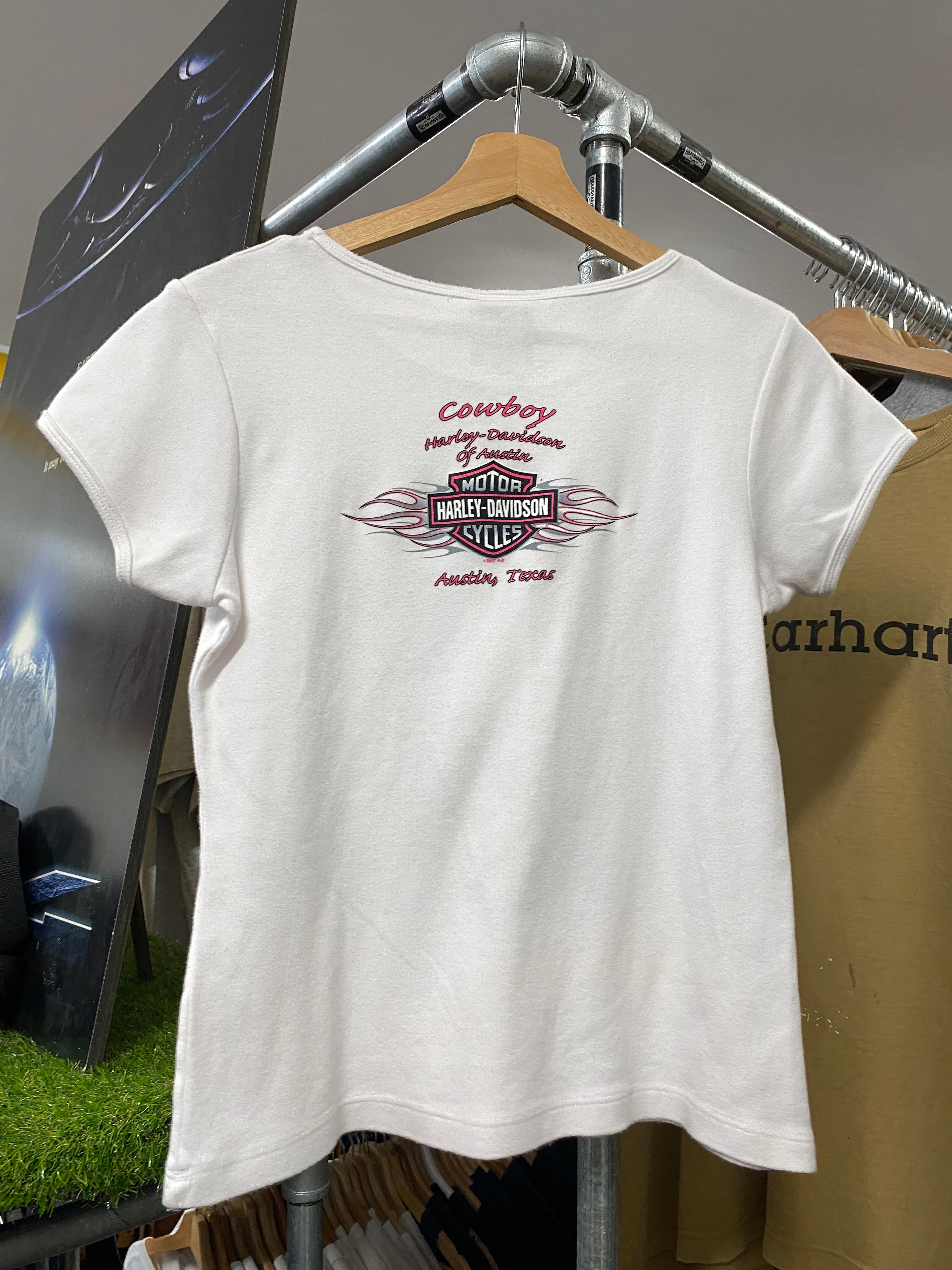 [M] Cowboy Harley Davidson Of Austin DS Baby Tee