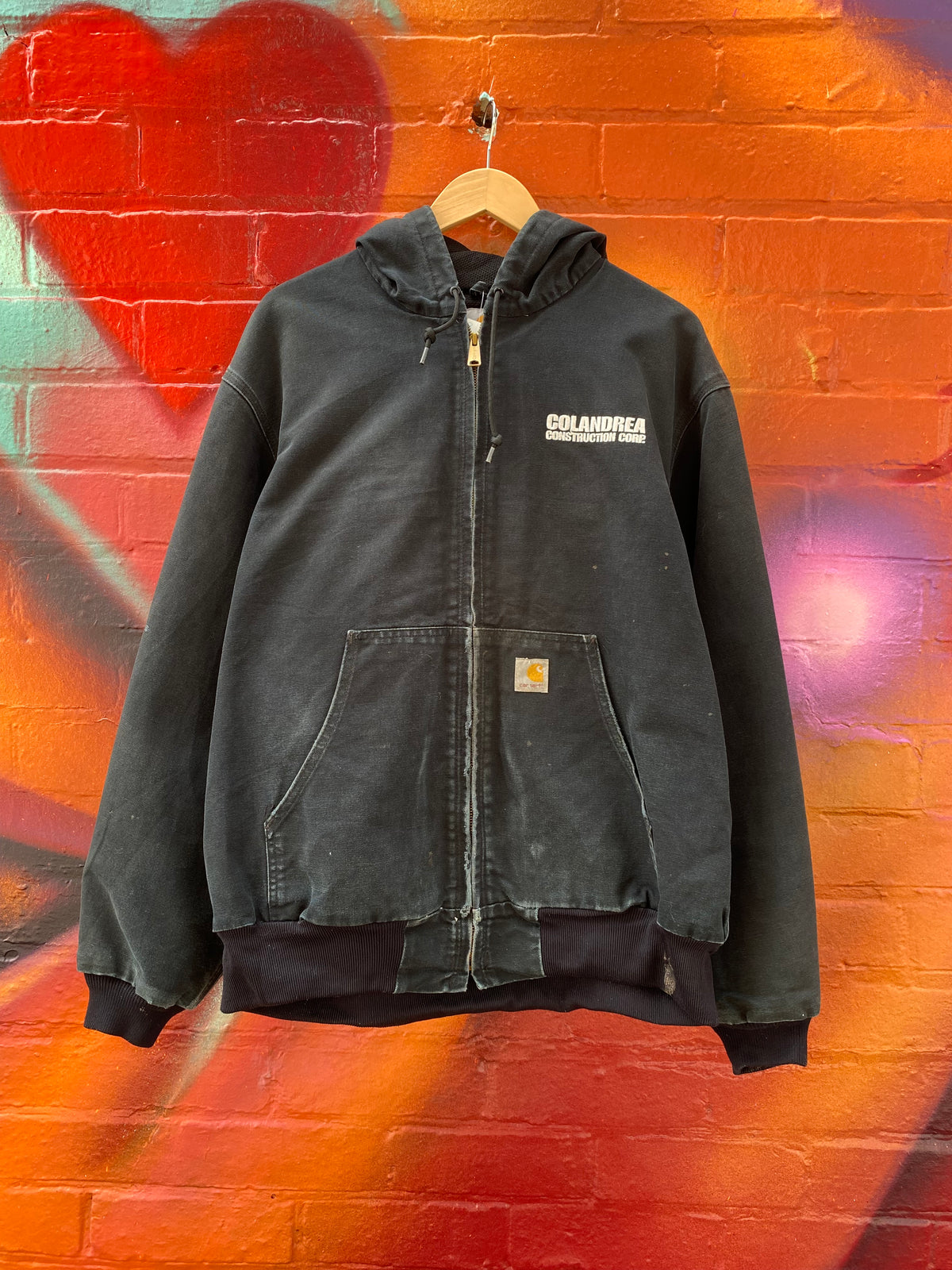 [XL] Carhartt J131 BLK Active Jacket 'Colandrea Construction Corp.'