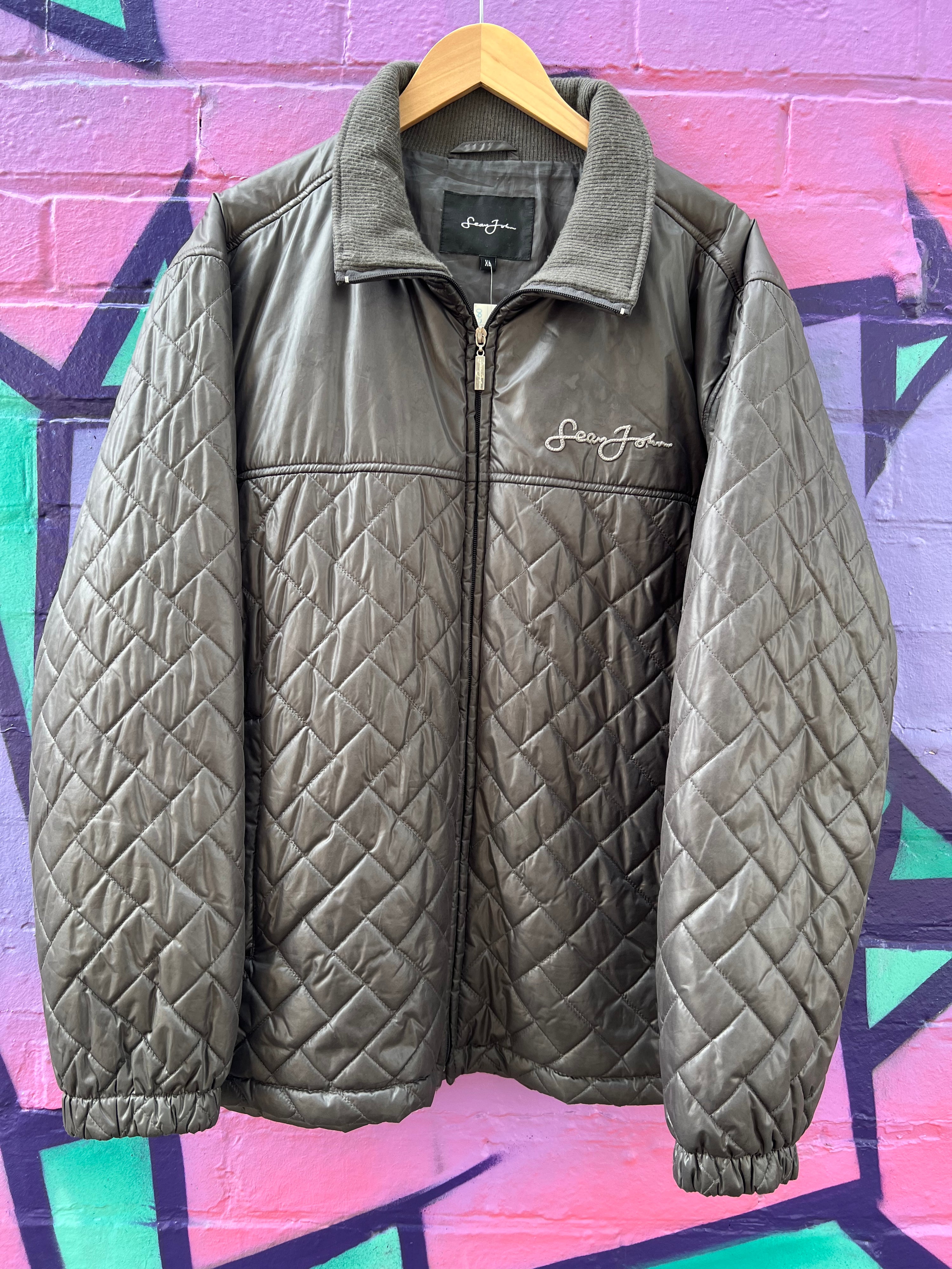 XL - Sean John Quilted Silver Jacket
