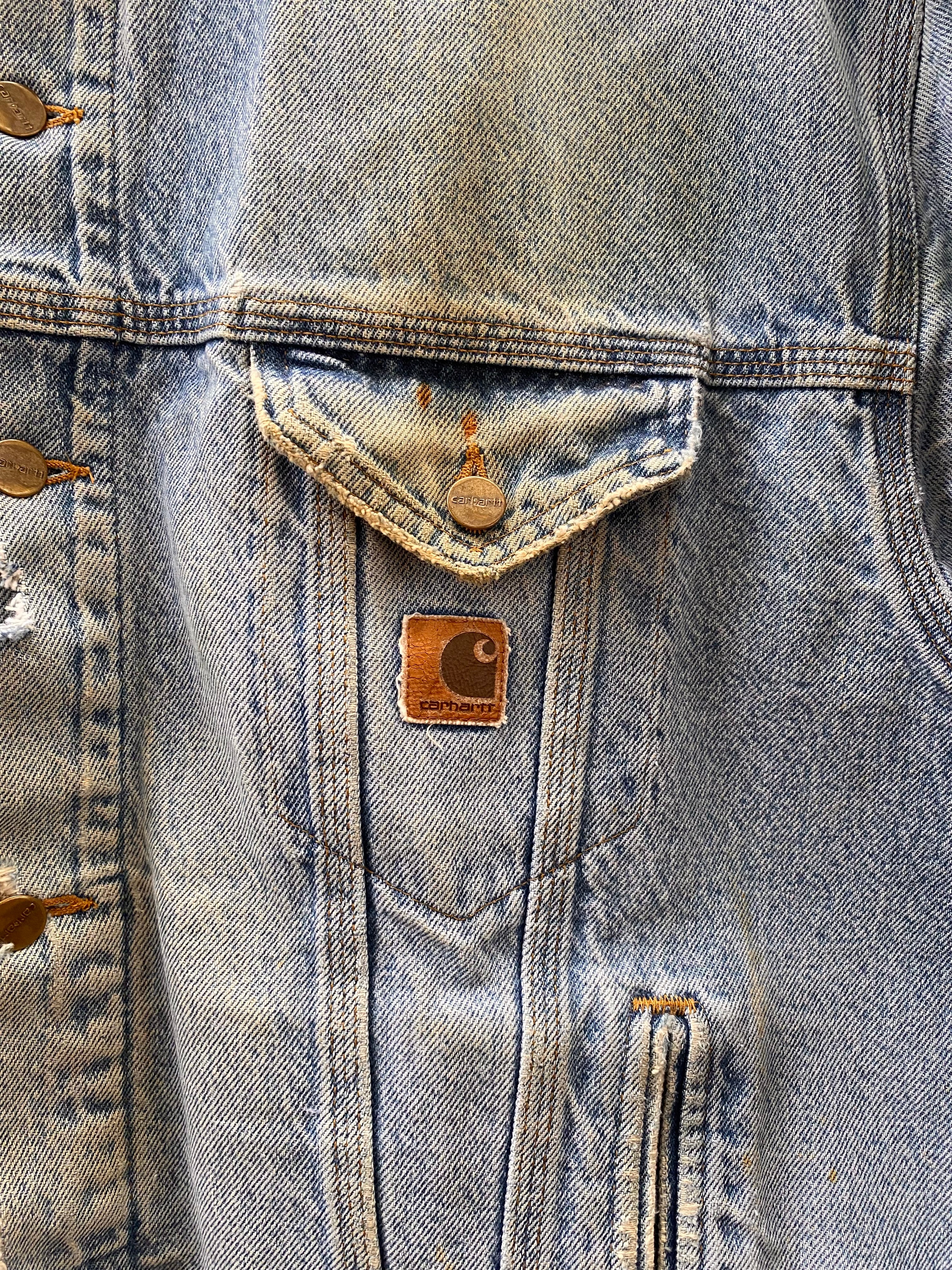[XL] Carhartt Vintage Denim Jacket with Blanket Lining
