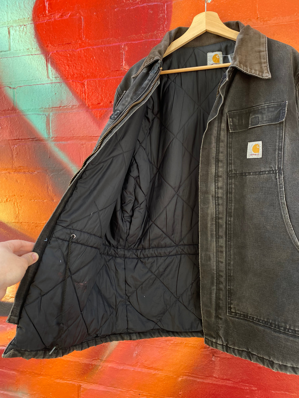 [L] Carhartt Vintage Faded Black Arctic Jacket