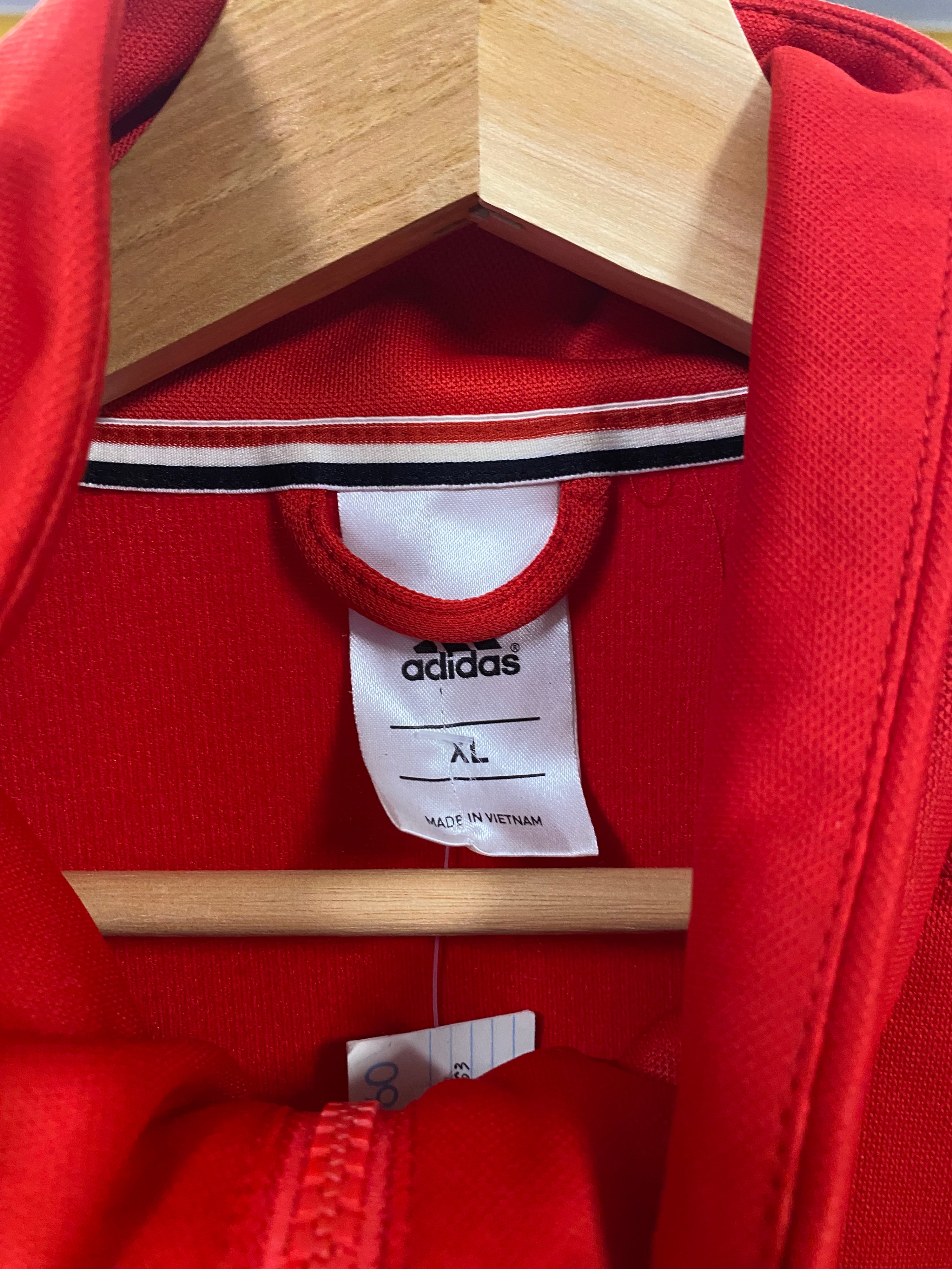 [M] 2015 Adidas x Manchester United Red Zip Up Jumper