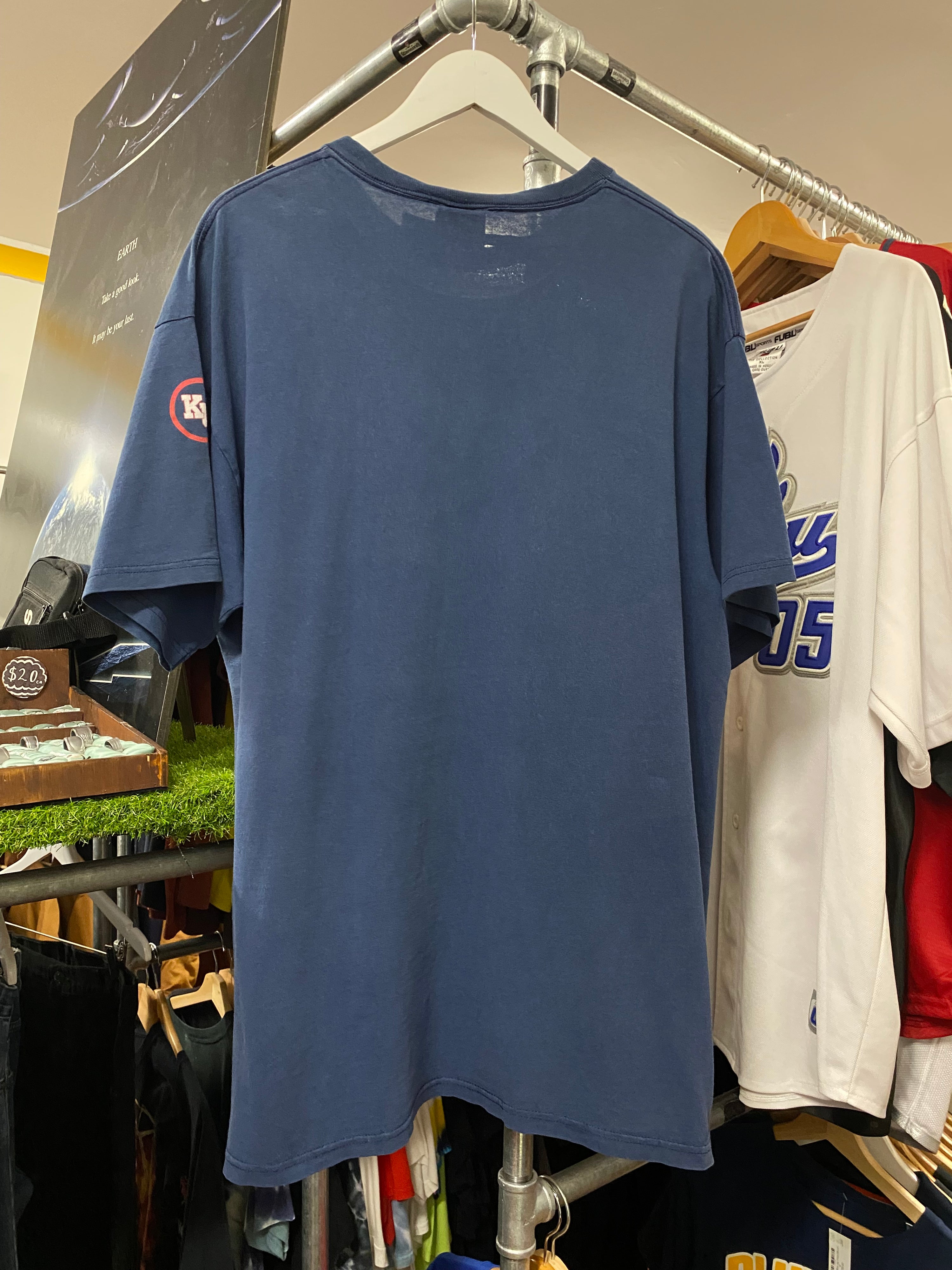 XL - Nike Rock Chalk Jayhawk Navy Blue Tee