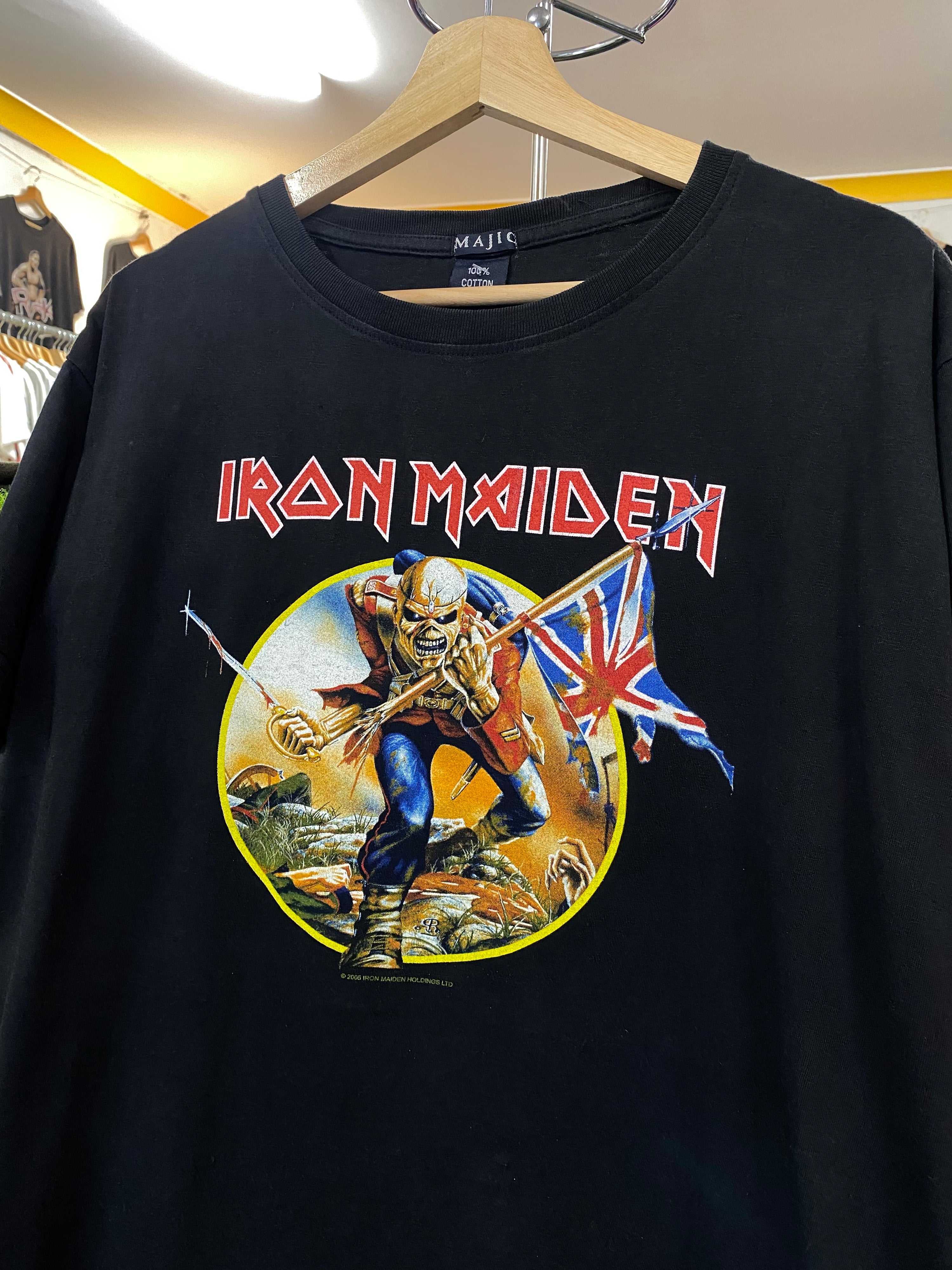 [L] 2008 Iron Maiden Somewhere Back In Time World Tour Double Sided Tshirt