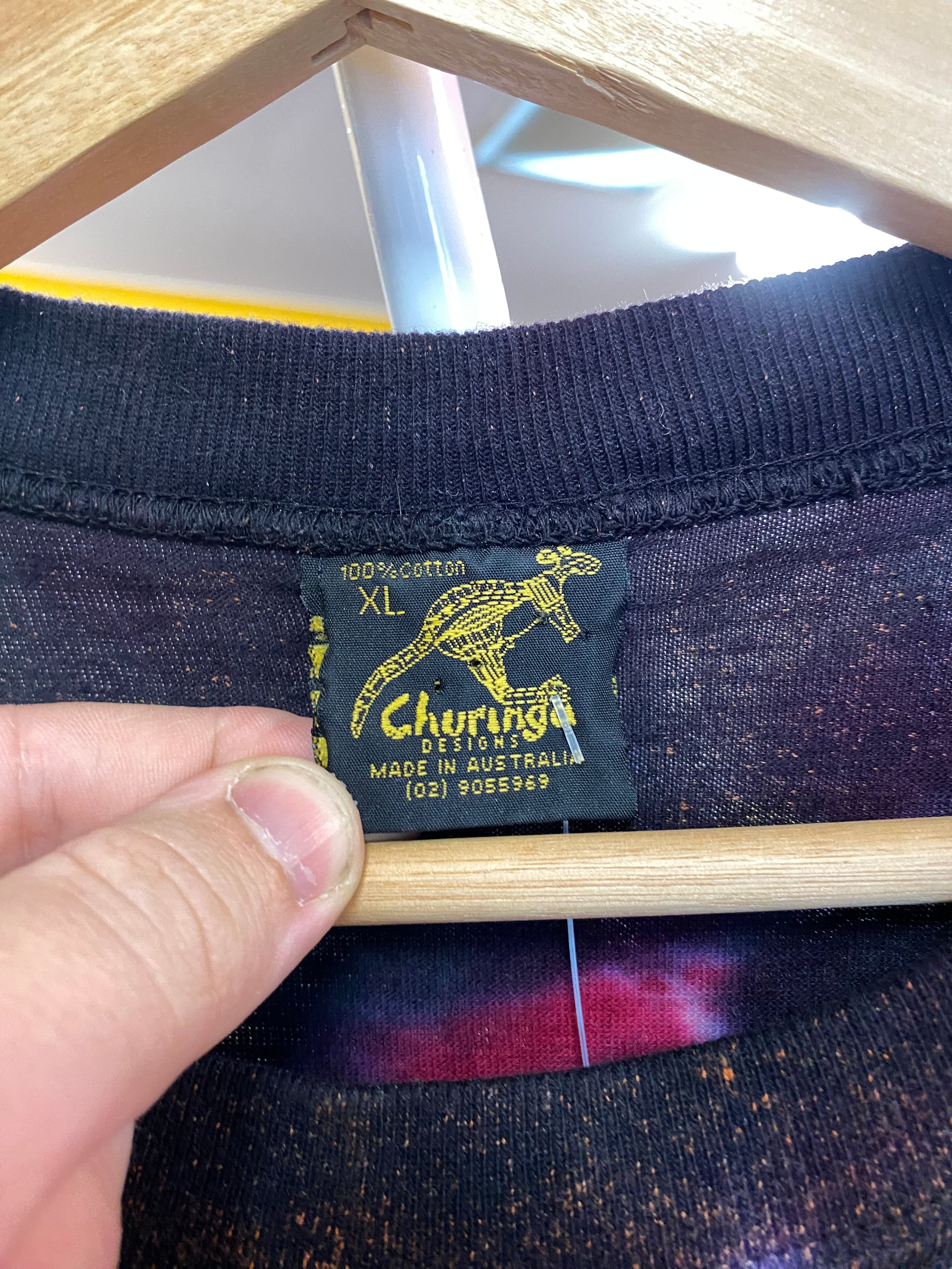 [XL] 1990s Dreamtime Aboriginal Art Tie Die Tee