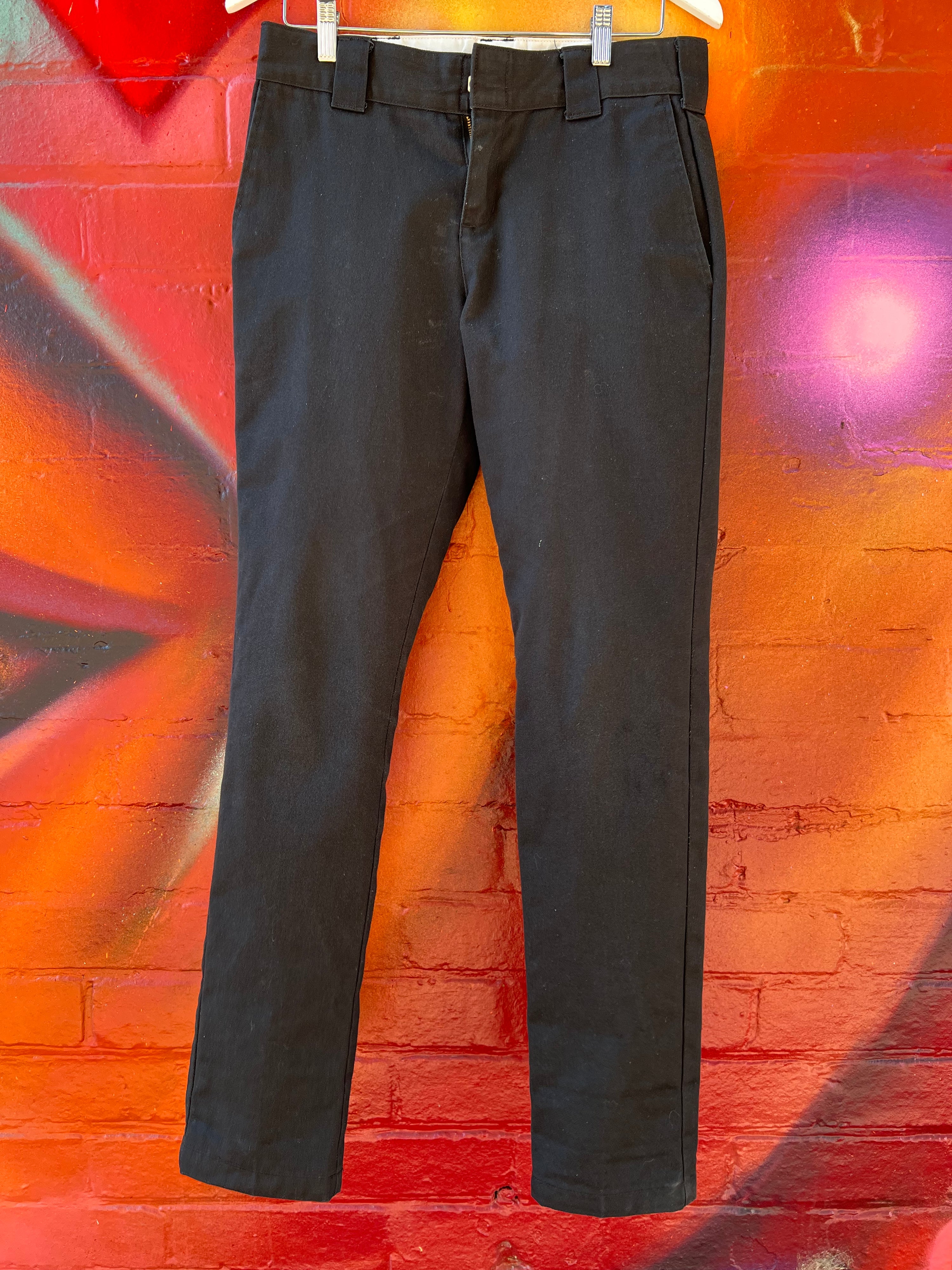 [28] Dickies Black Slim Fit Pants 28 x 32
