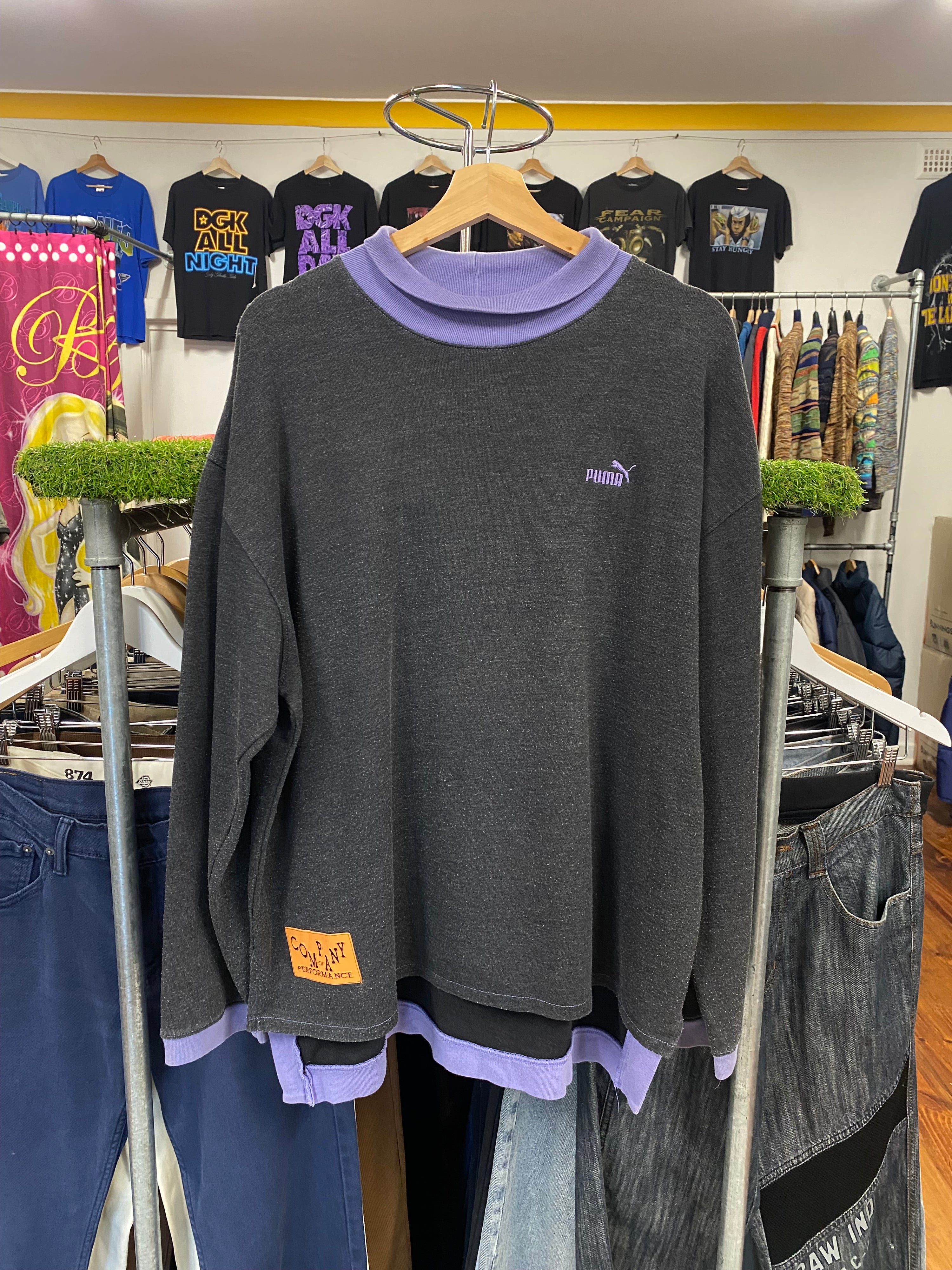 [L] Puma Grey/Purple Company of Performance Jumper