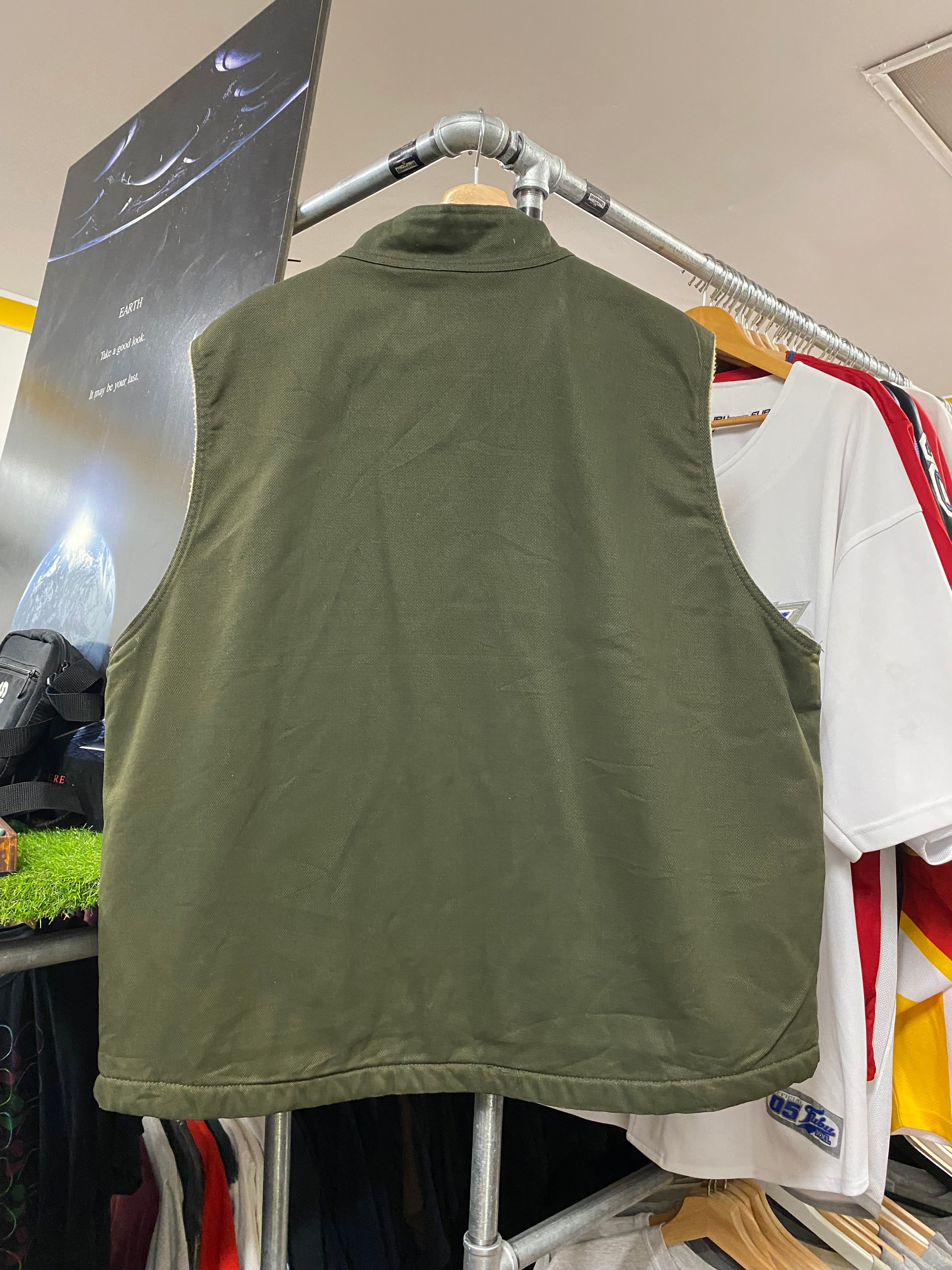 [XL] Wolverine Sherpa Lined Green Work Vest