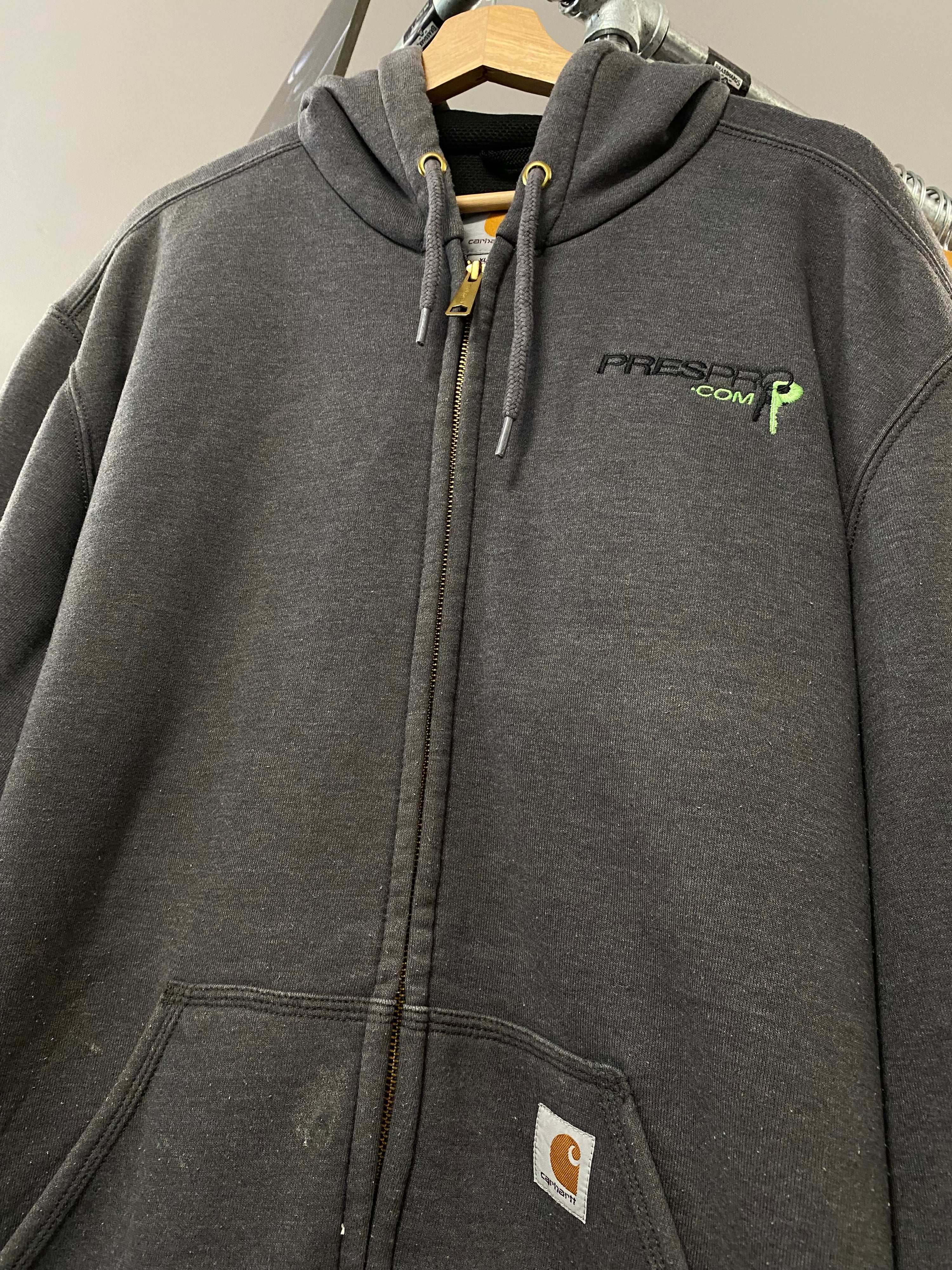 [XL] Carhartt 'PresPro.Com' Heavy Zip Up Hoodie