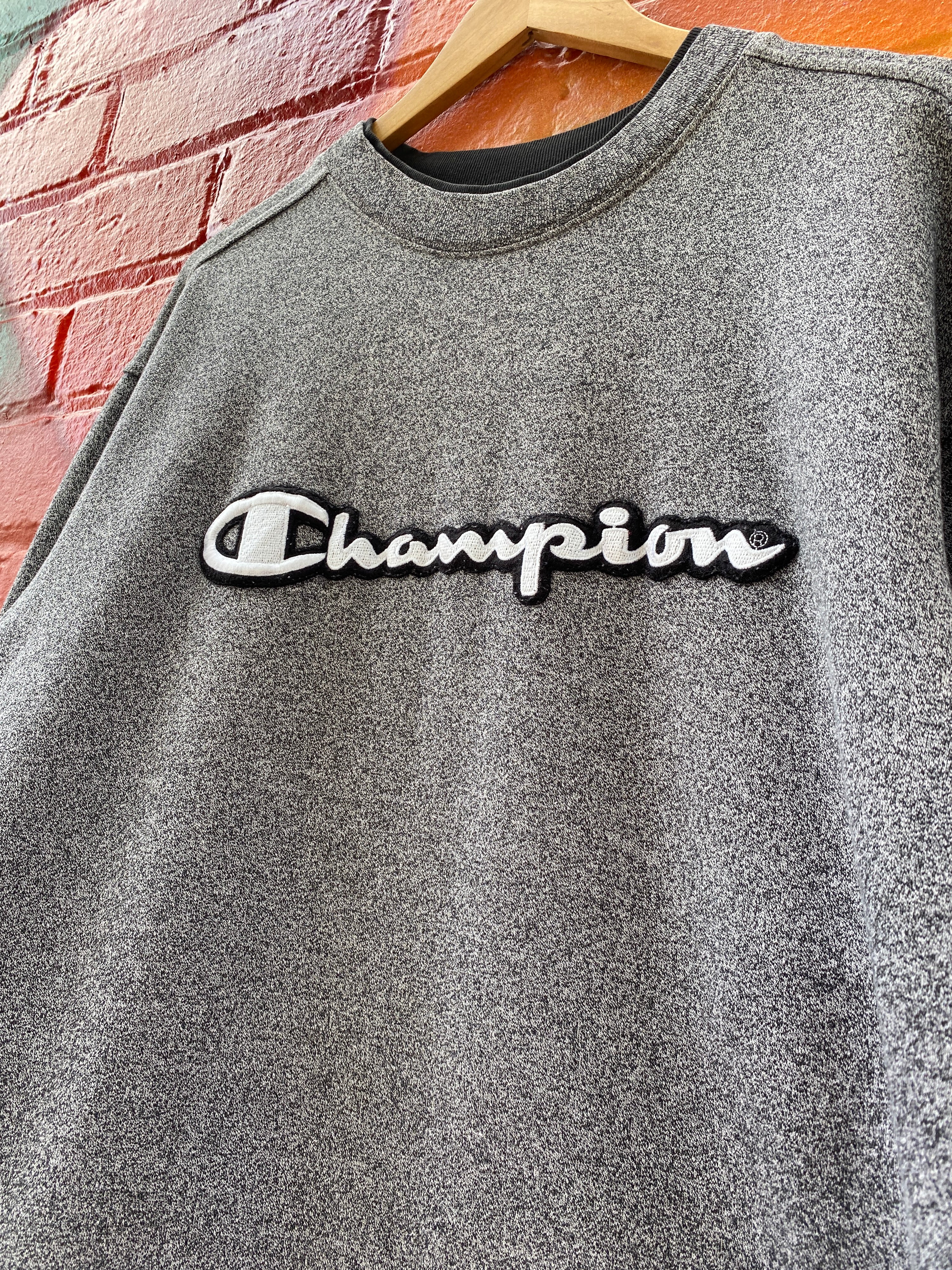 L - Vintage Champion Spellout Static Jumper